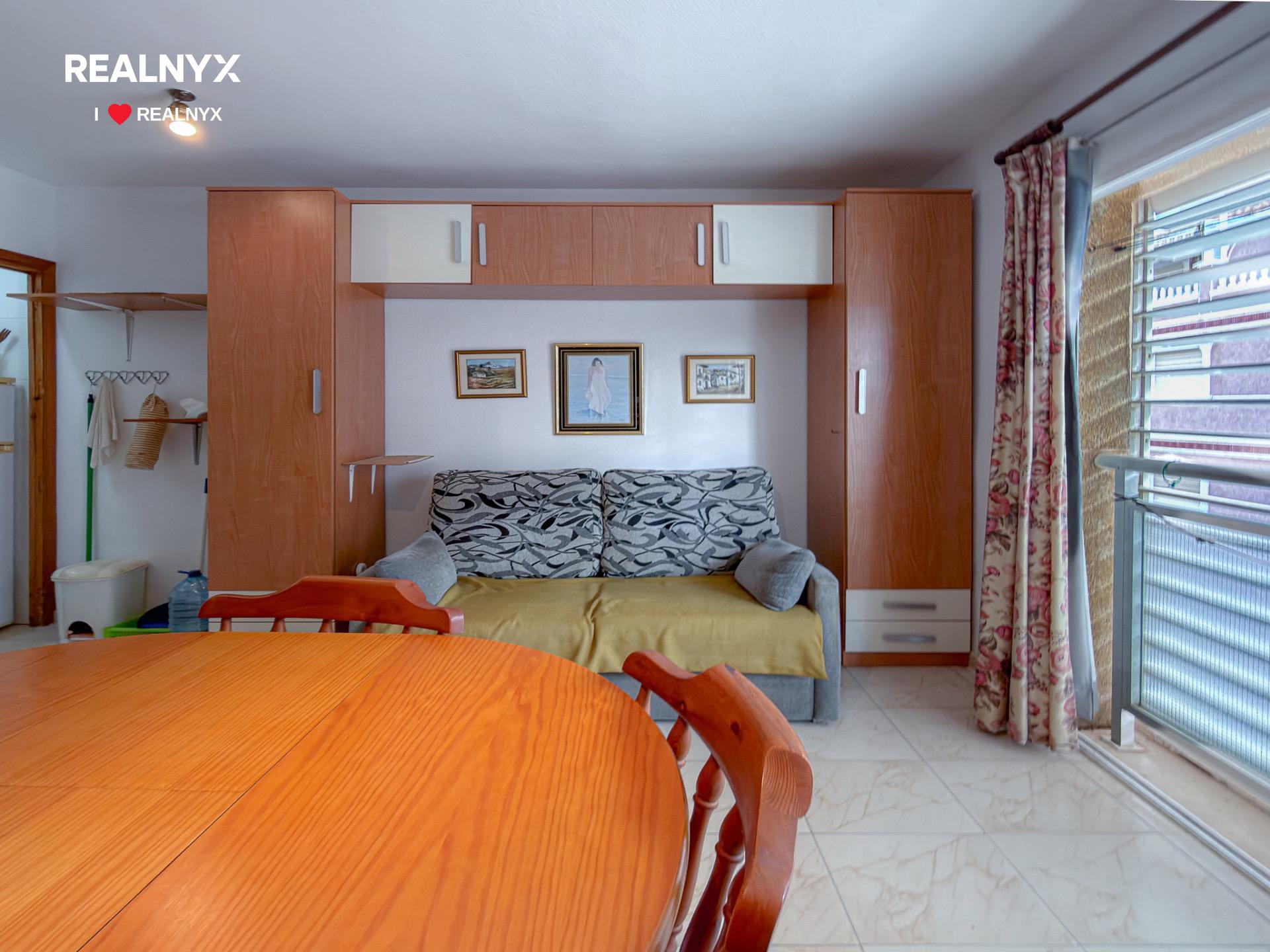 Natural light in studio living space, Playa de los Locos, Torrevieja