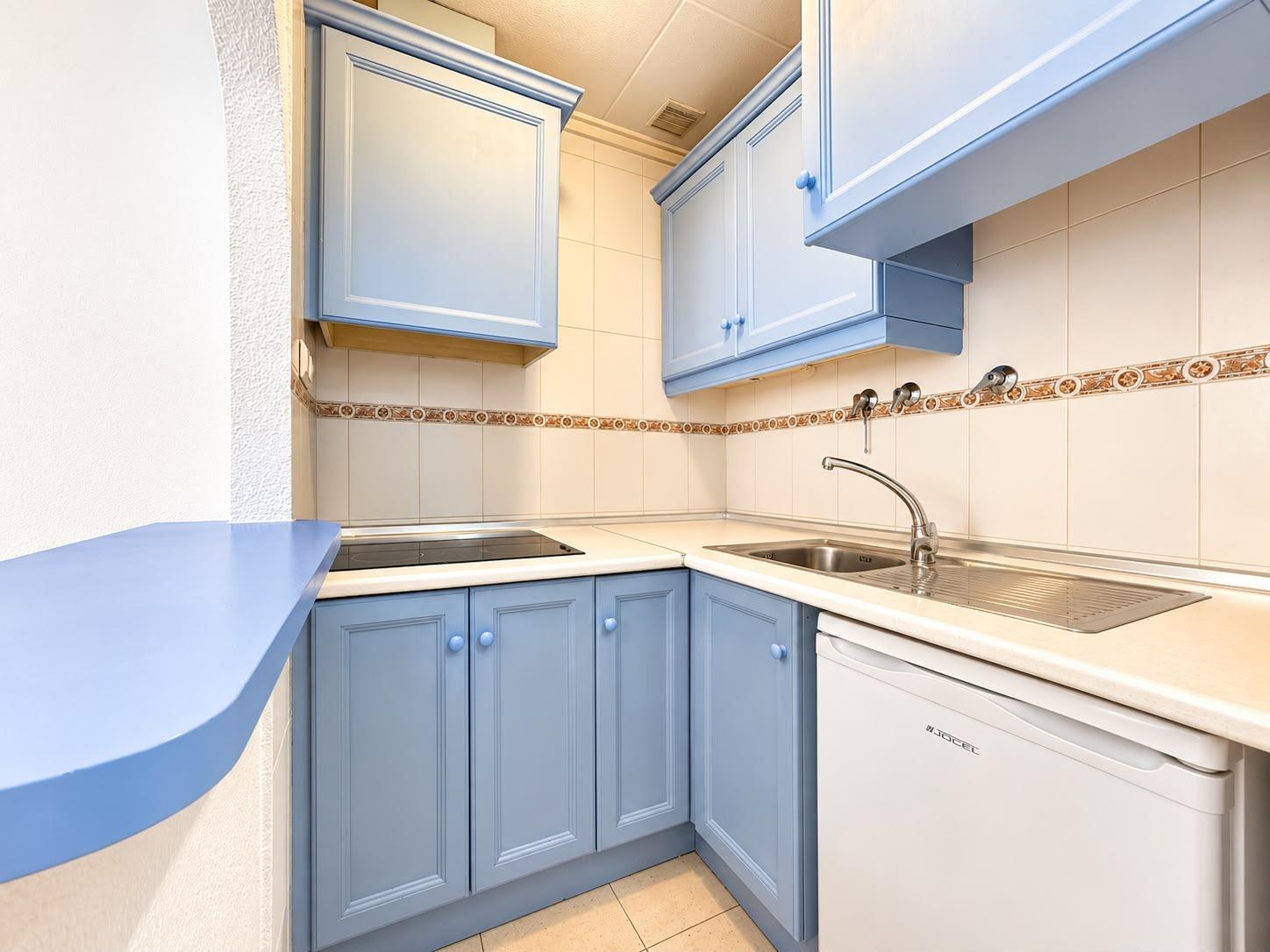Interior view of furnished studio apartment in Playa del Cura, Torrevieja