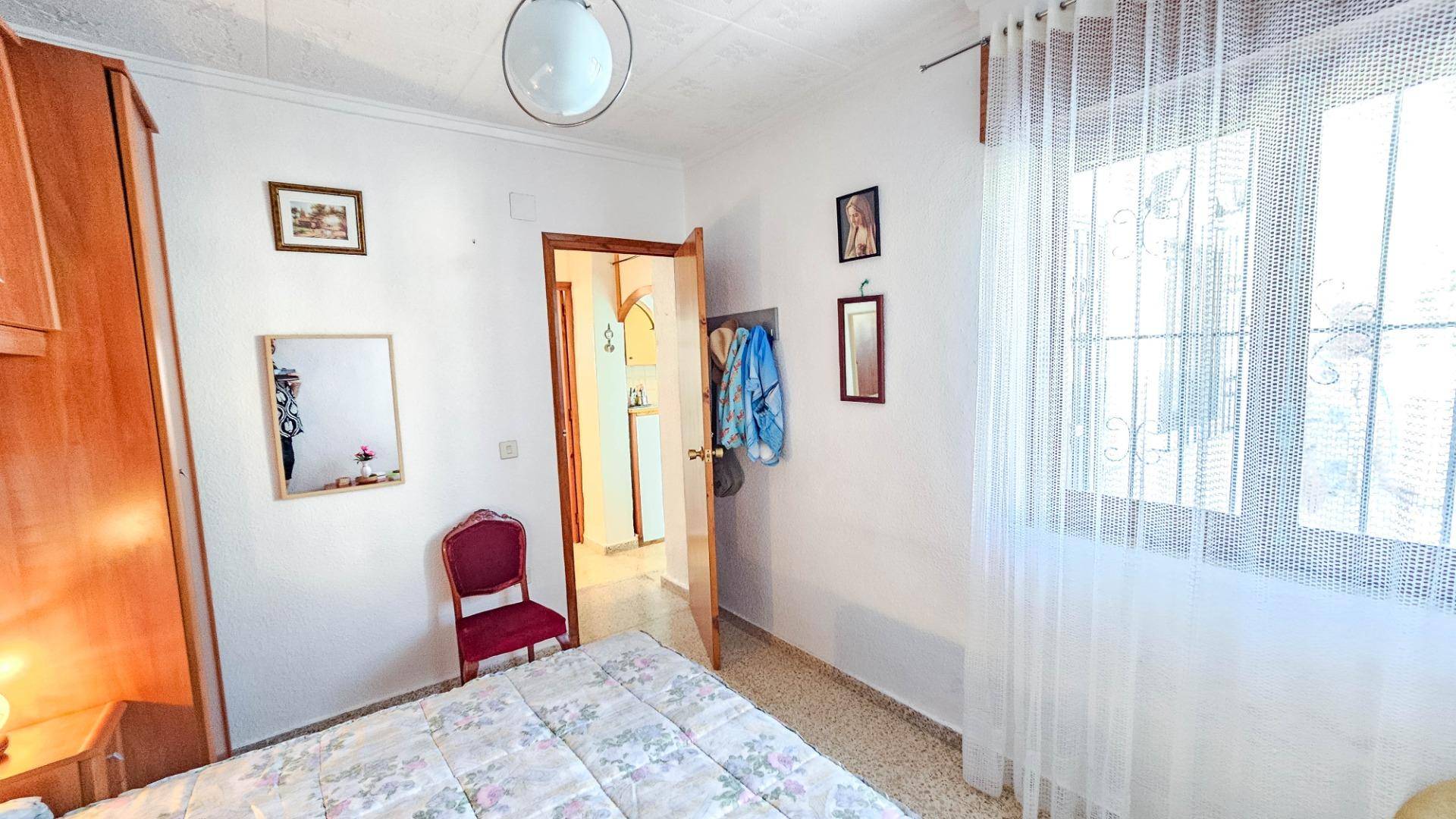 Garden view from terrace in 1-bedroom bungalow, Torretas