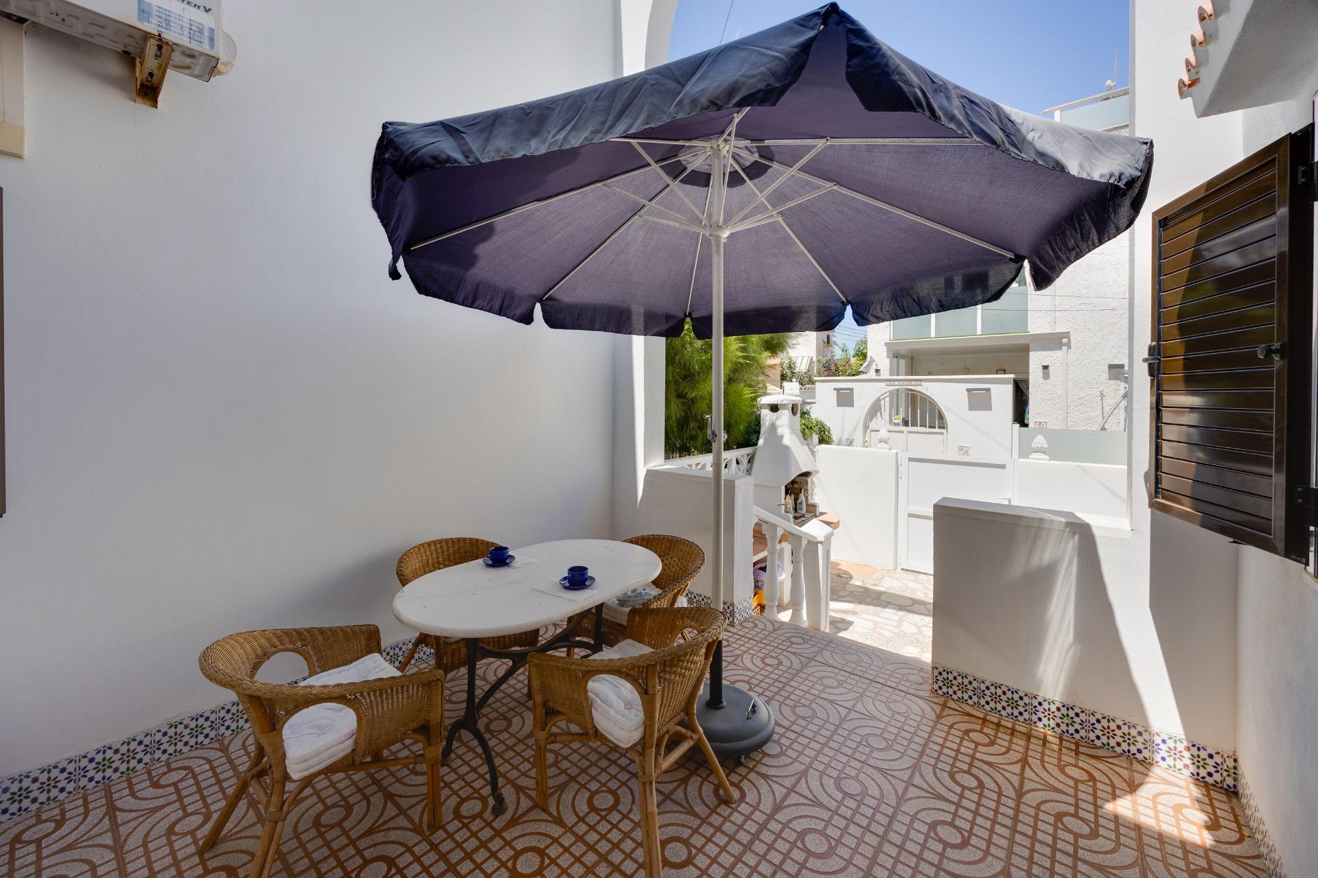 Private solarium on upper floor of villa in Calas Blanca