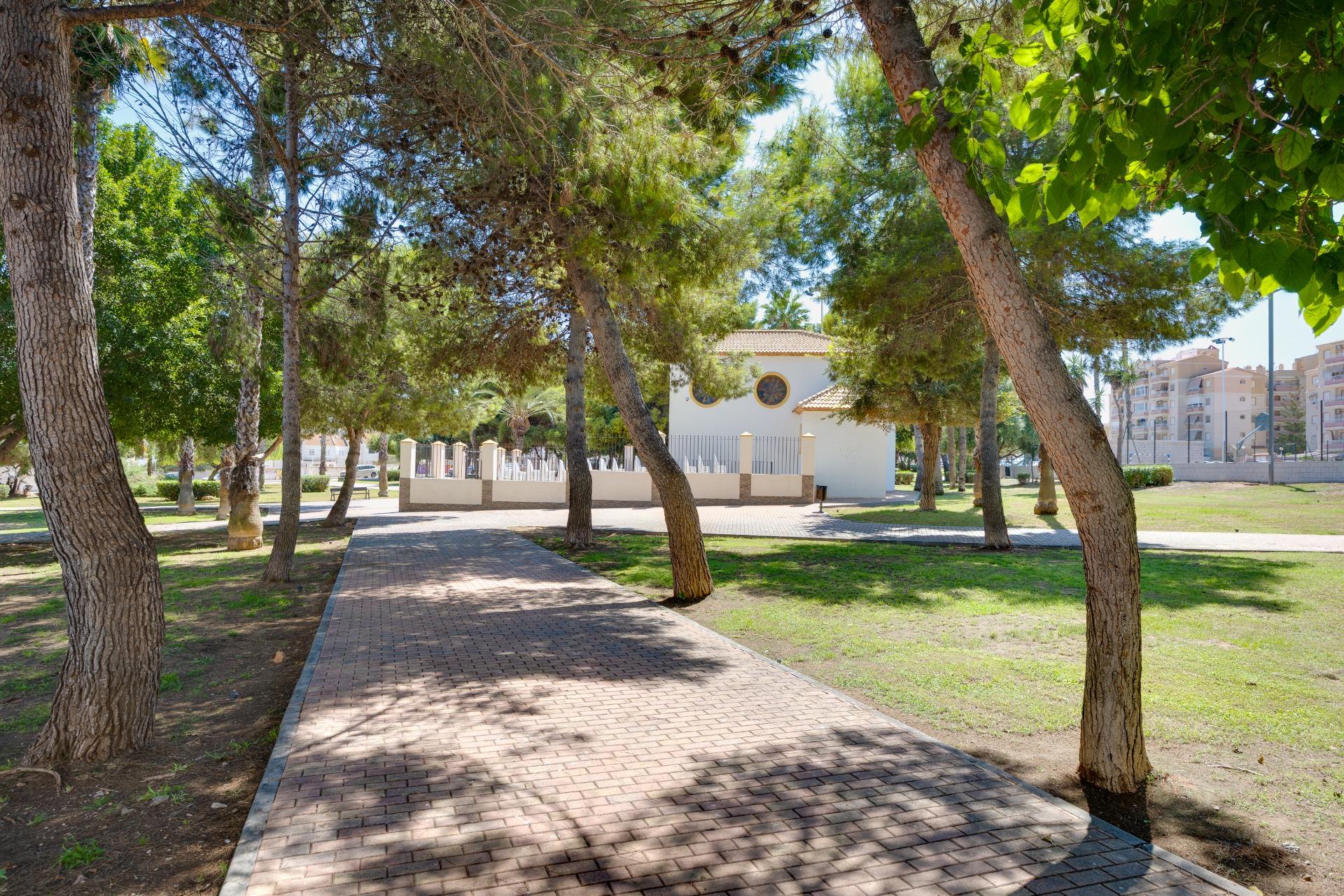 Front door and entrance area of villa in Calas Blanca, Torrevieja