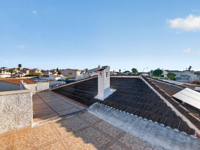 Salt lake view from roof terrace at villa in La Siesta, Torrevieja