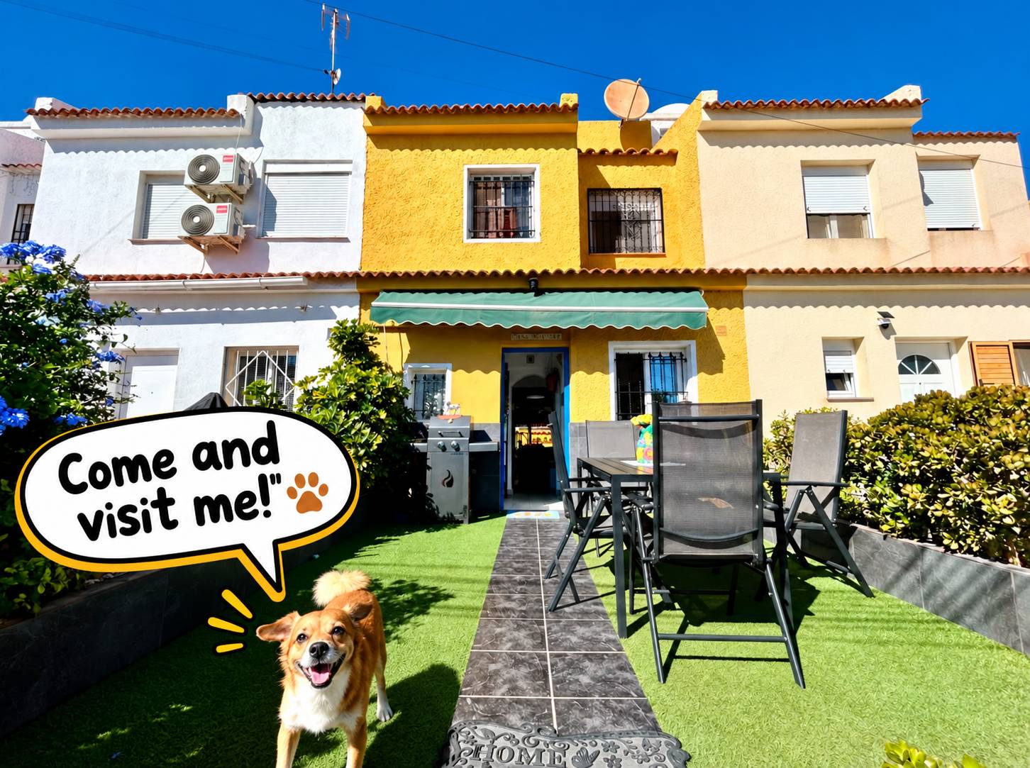 Aerial or elevated view of villa plot in La Siesta, Torrevieja