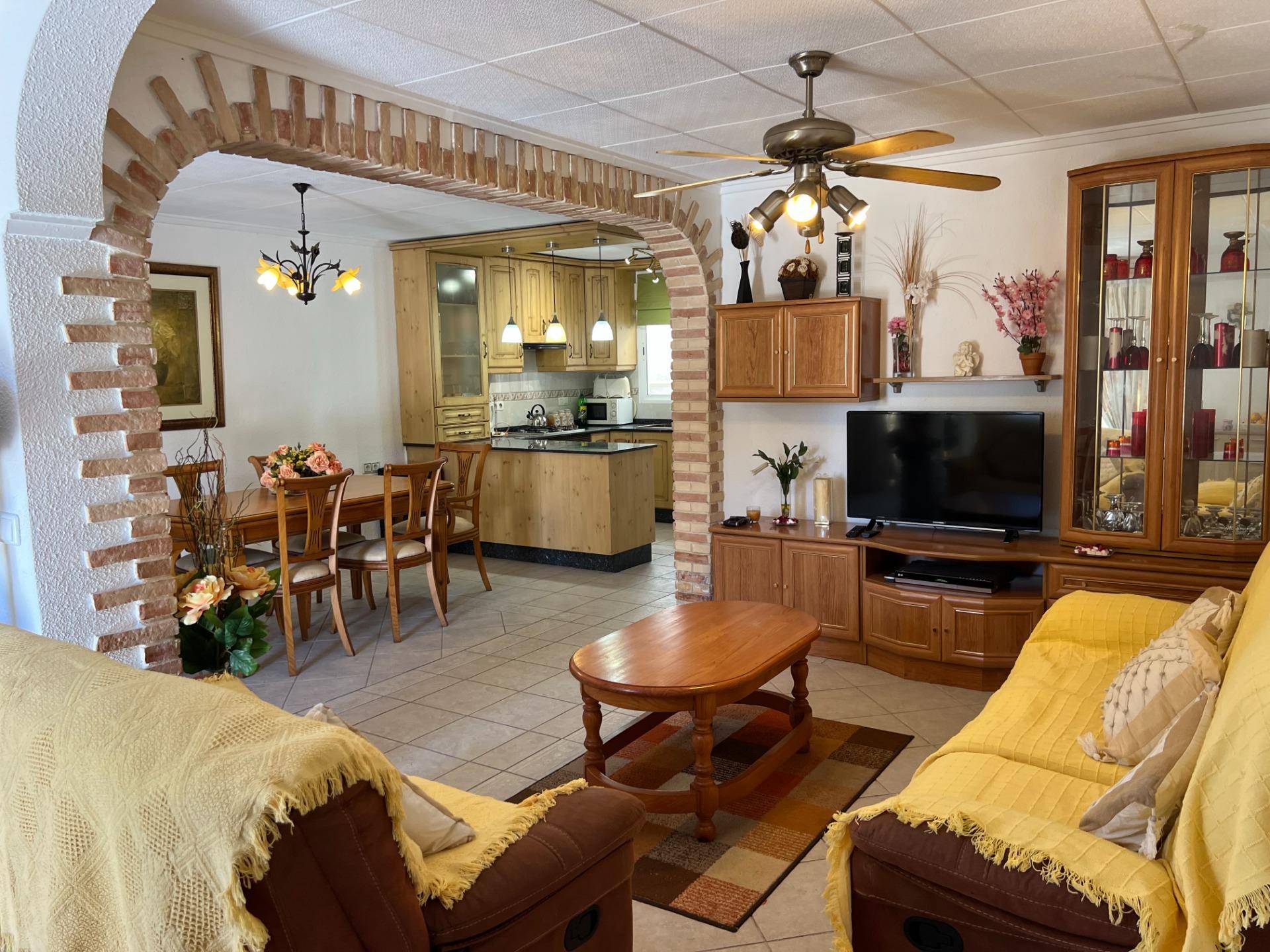Rear garden area of villa in San Luis, Torrevieja