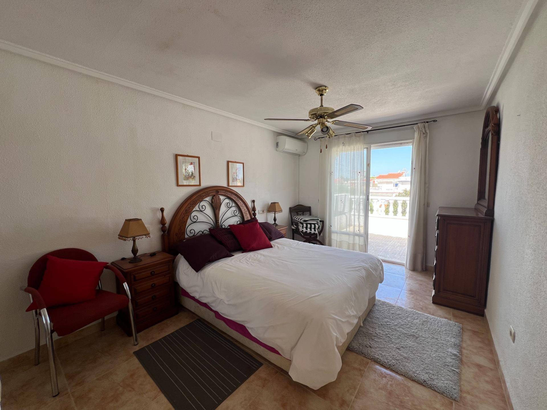 Ground-floor bedroom with bunk beds in villa, San Luis, Torrevieja