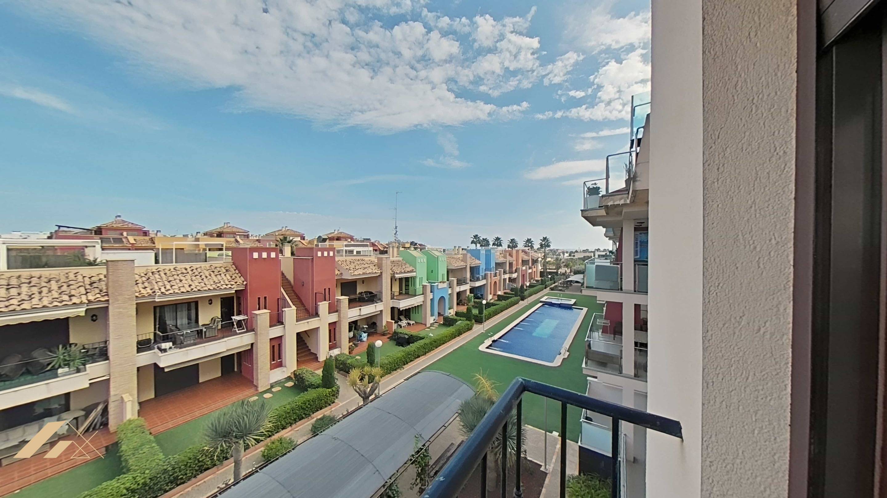 Living area in 2-bedroom apartment, Lomas de Cabo Roig, Orihuela Costa