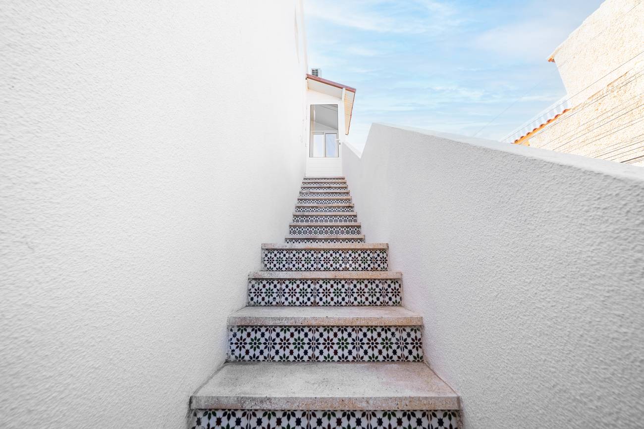 Exterior front entrance of residential building, La Siesta, Torrevieja
