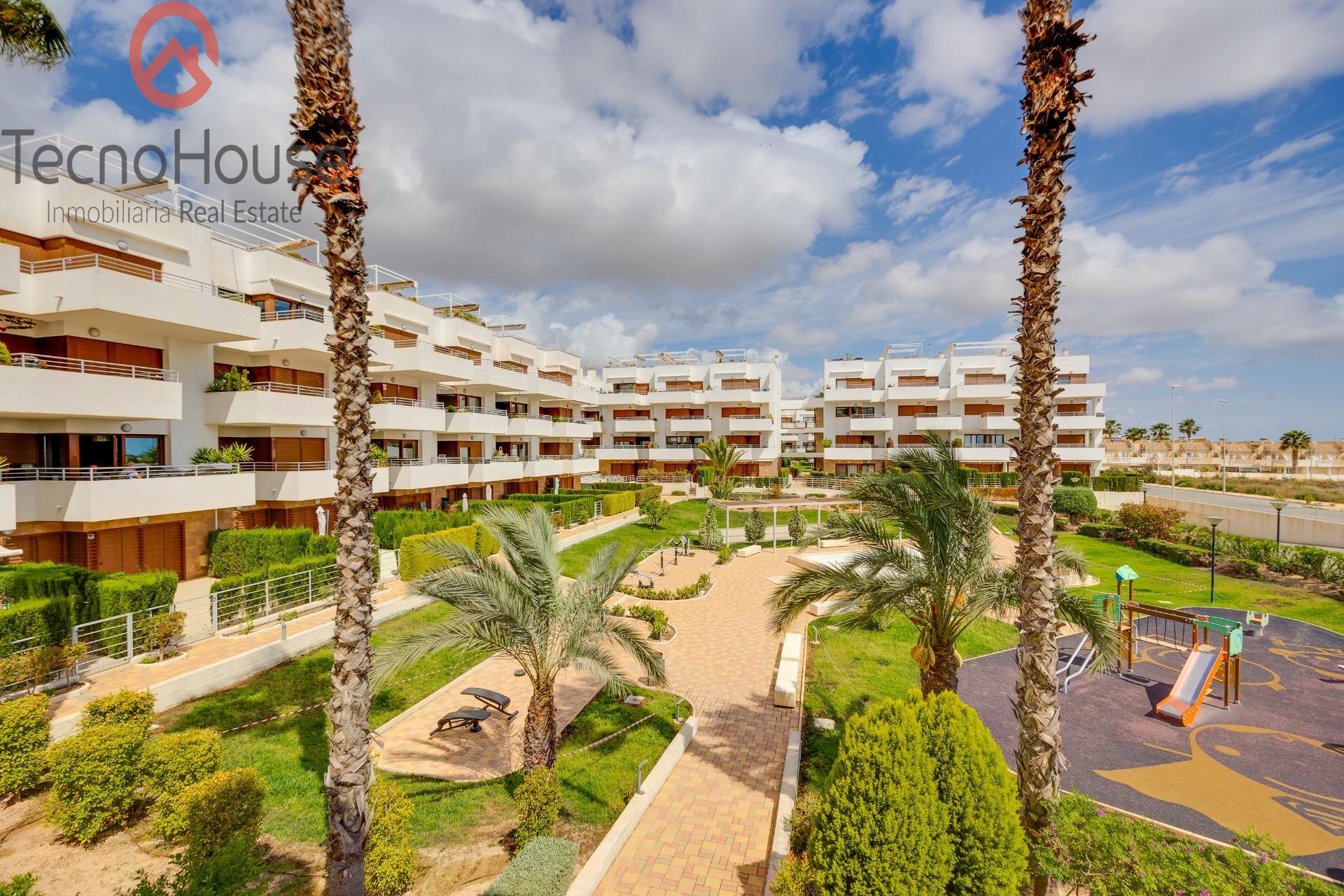 Furnished living room with terrace access, Lomas de Cabo Roig apartment