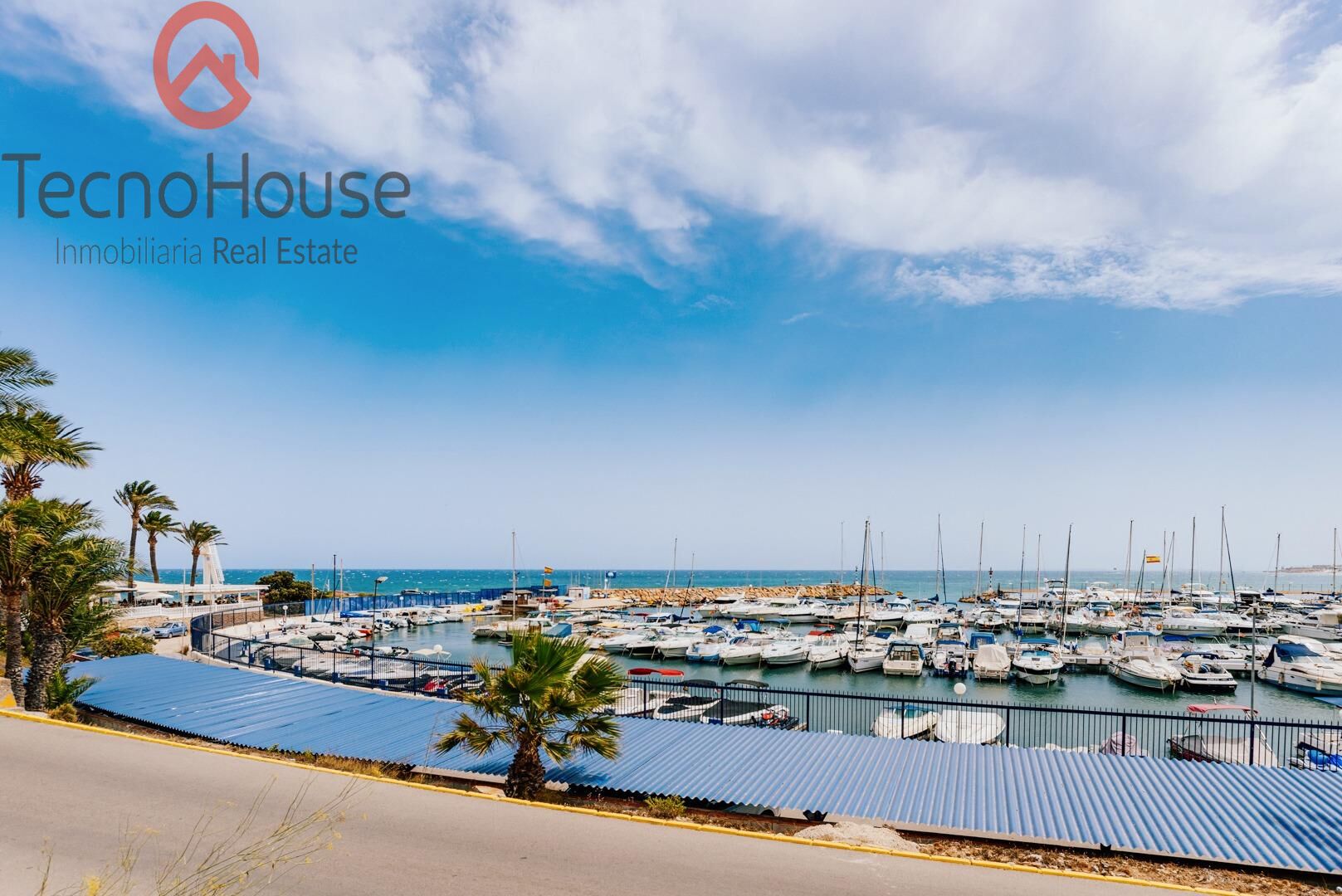 Master bedroom overhead view in furnished apartment, Lomas de Cabo Roig
