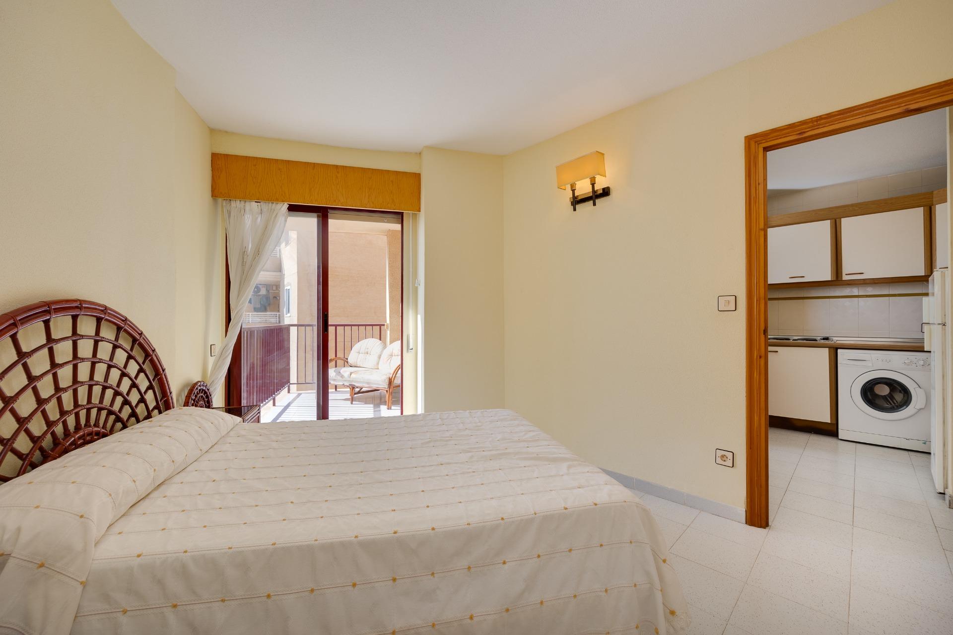 Terrace railing and sea outlook, 3rd-floor apartment, La Mata, Torrevieja
