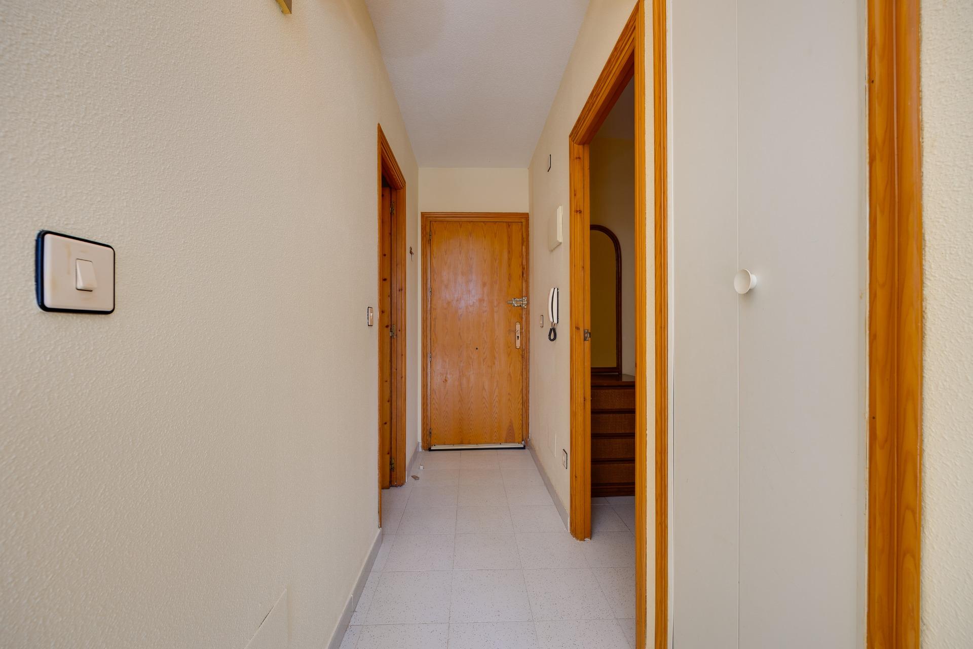 Terrace floor tiles and exterior wall, 3rd-floor apartment, La Mata