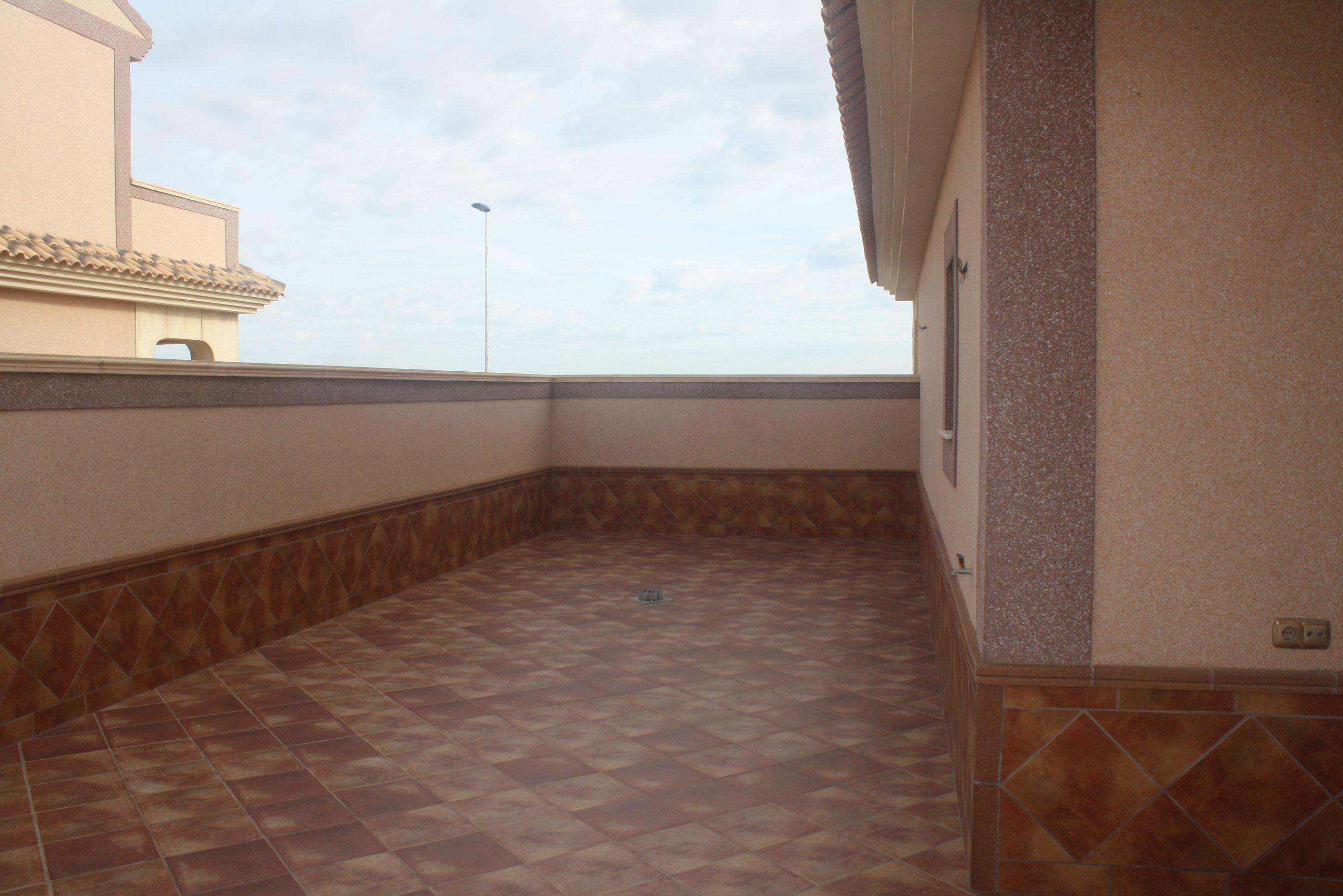 Interior hallway showing flooring and layout, new-build townhouse, Los Balcones, Torrevieja
