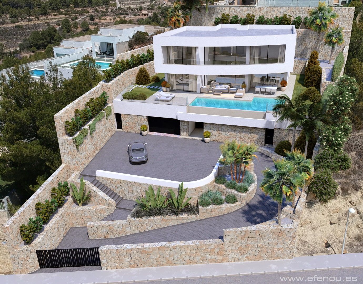 Interior room in 4-bedroom new-build villa, Cometa-Carrió, Calpe