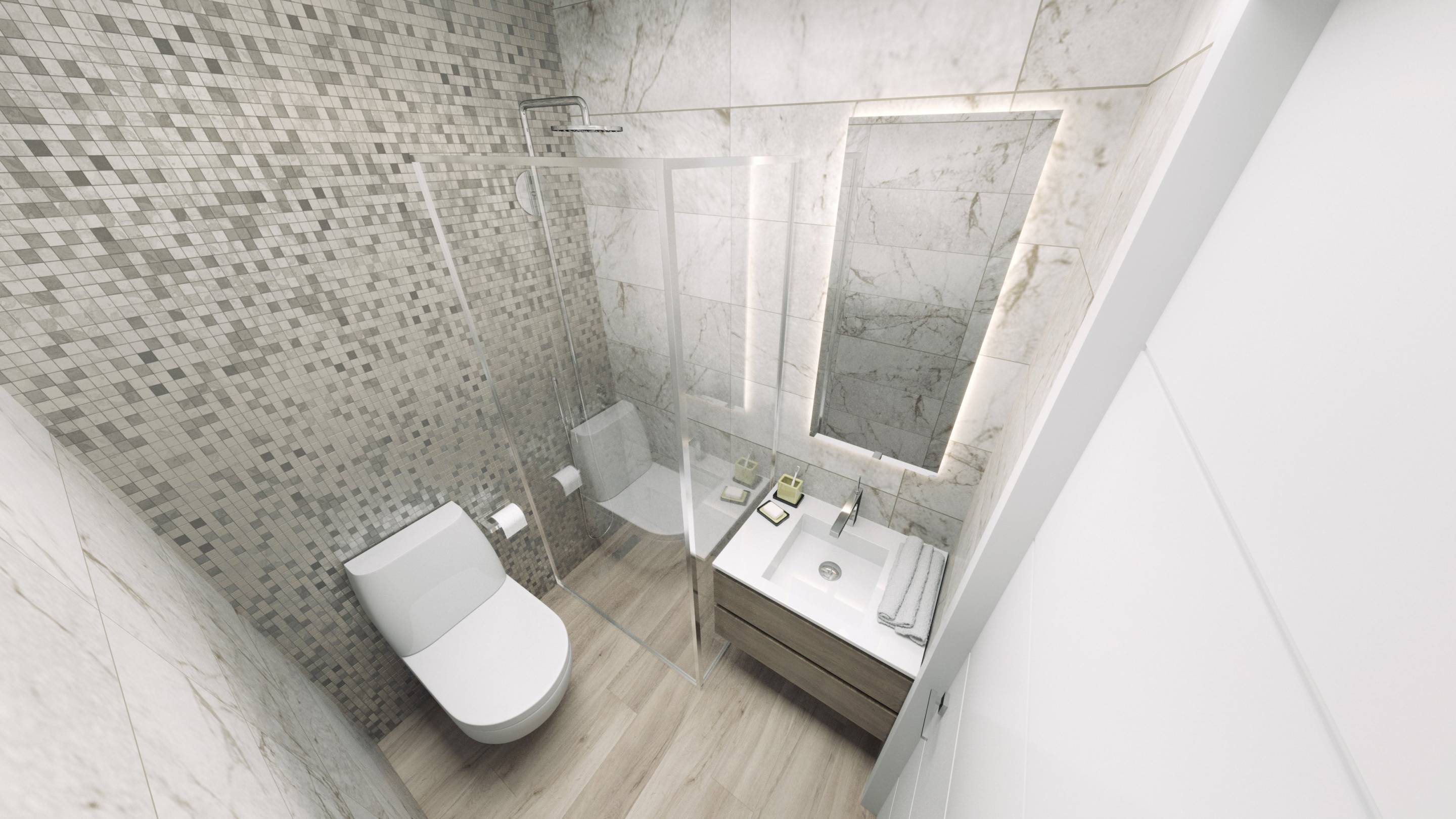 Open-plan kitchen and dining space in new-build apartment, Centro, Torrevieja