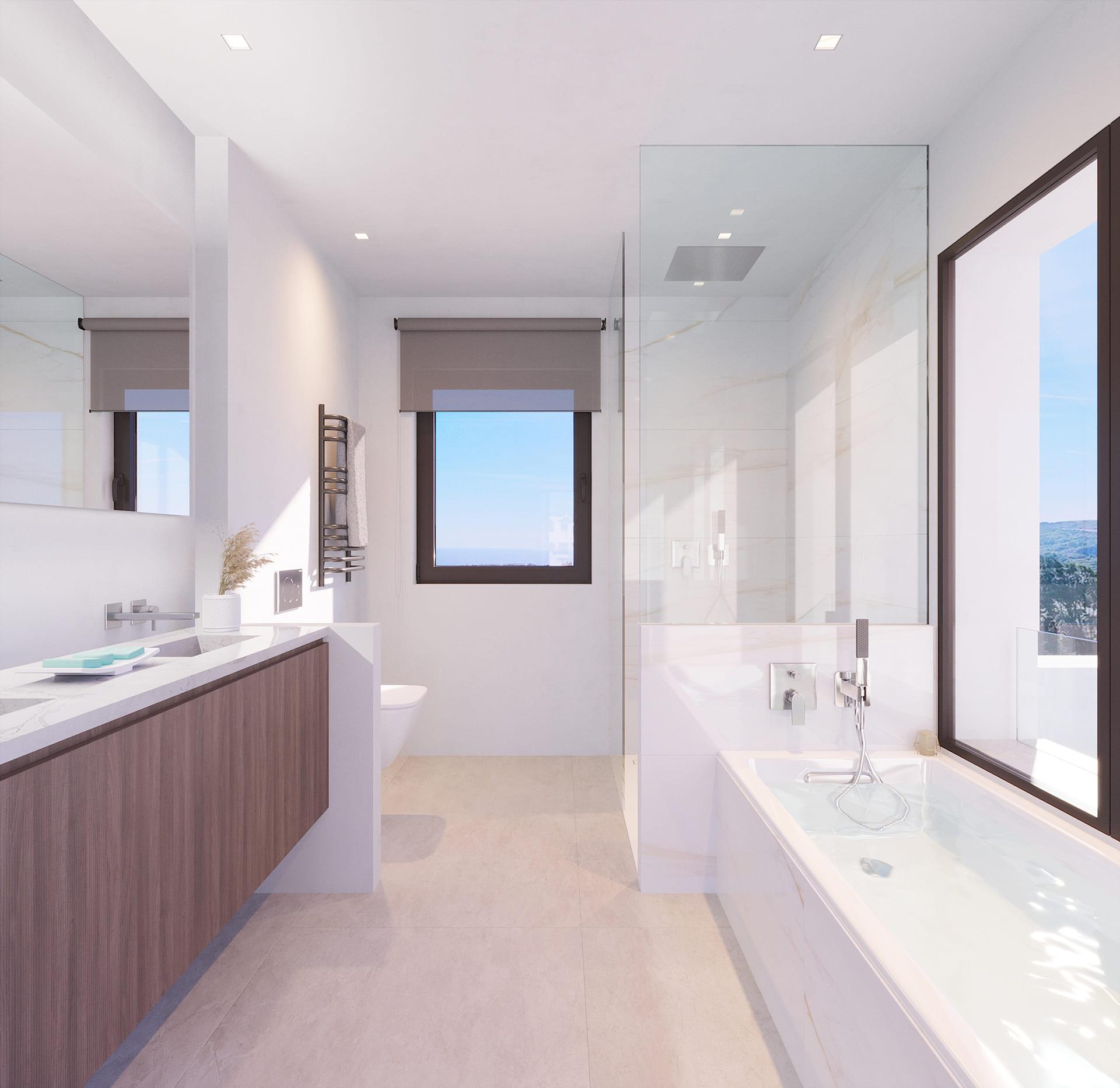 Private garden on 756m2 plot surrounding new-build villa, Estepona Golf