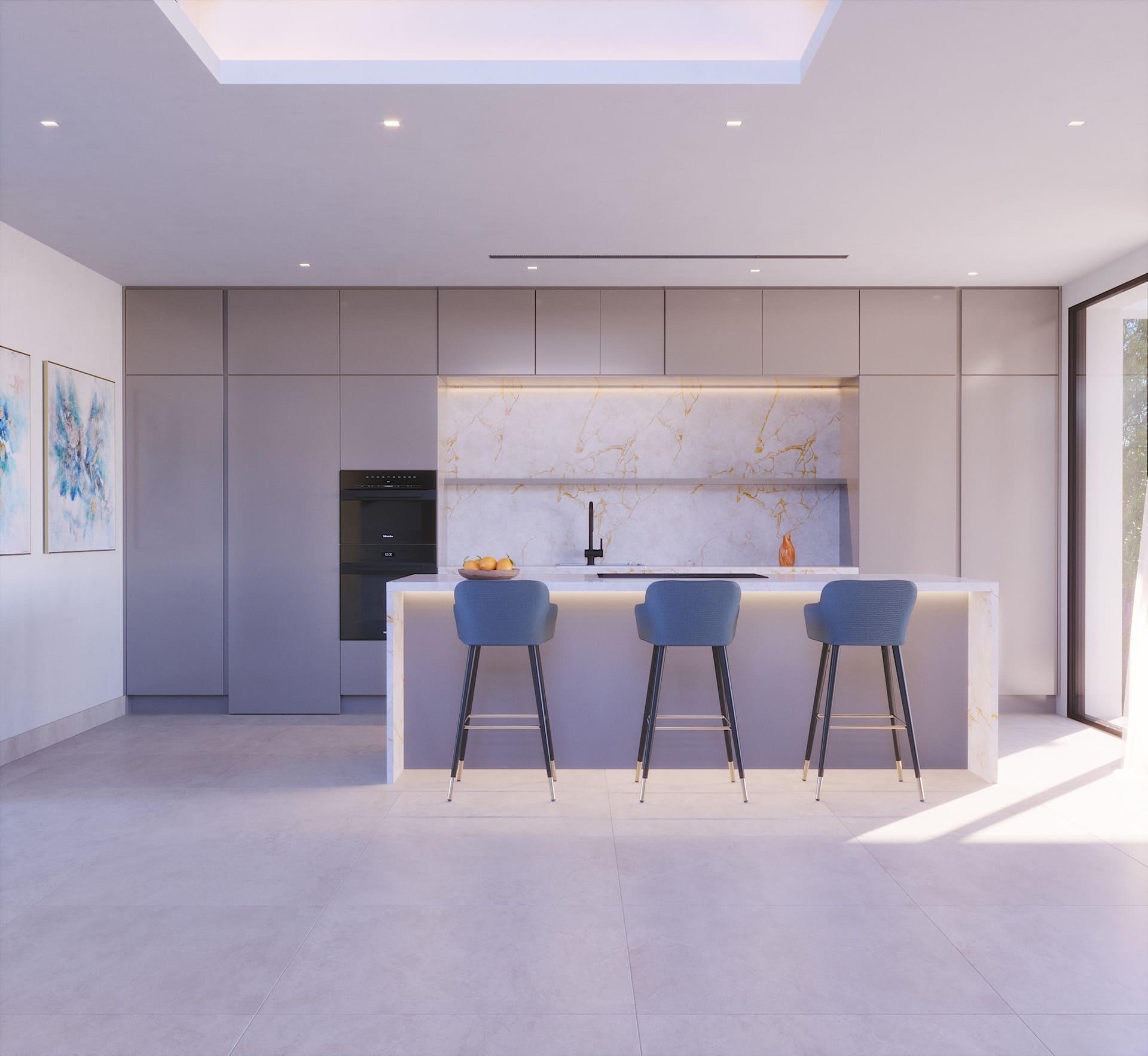 Second bathroom in 3-bedroom new-build villa, Estepona Golf, Estepona