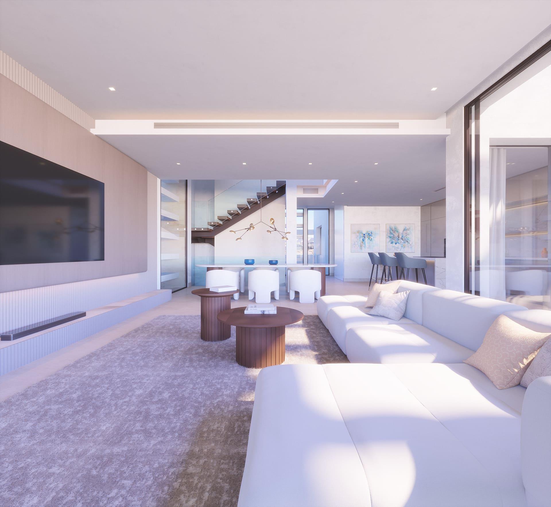 Covered terrace area of new-build villa, Estepona Golf, Estepona