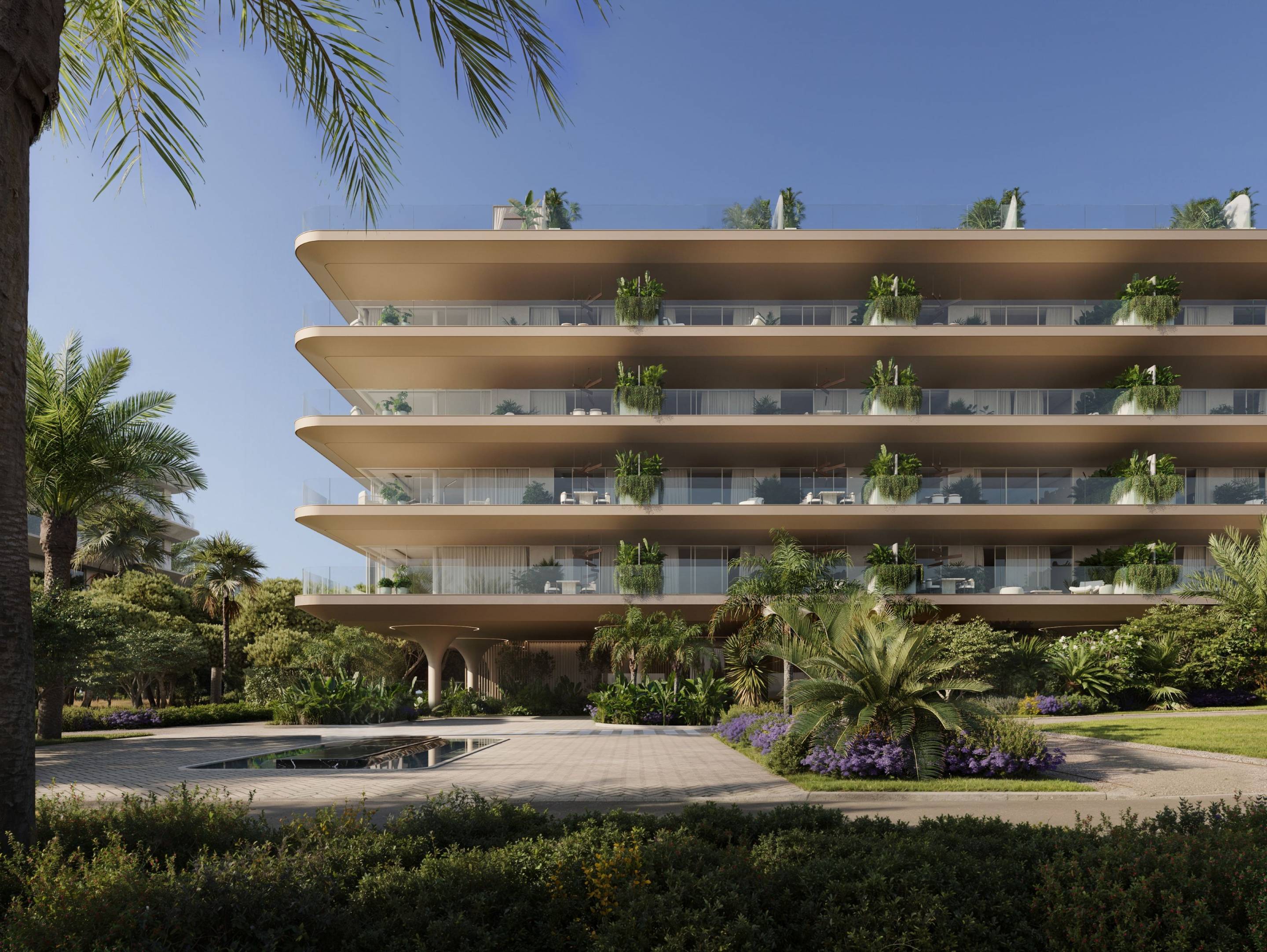 Lift lobby in new-build residential building, Los Llanos, Estepona