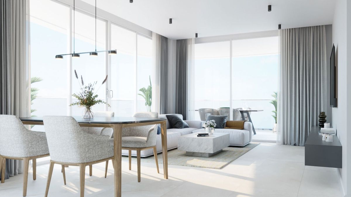 Interior living area in 3-bedroom apartment, Puerto Deportivo, Fuengirola