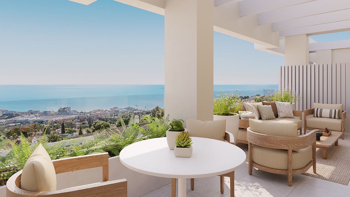 Solarium with outdoor seating area on top-floor penthouse, Rancho Domingo, Benalmádena