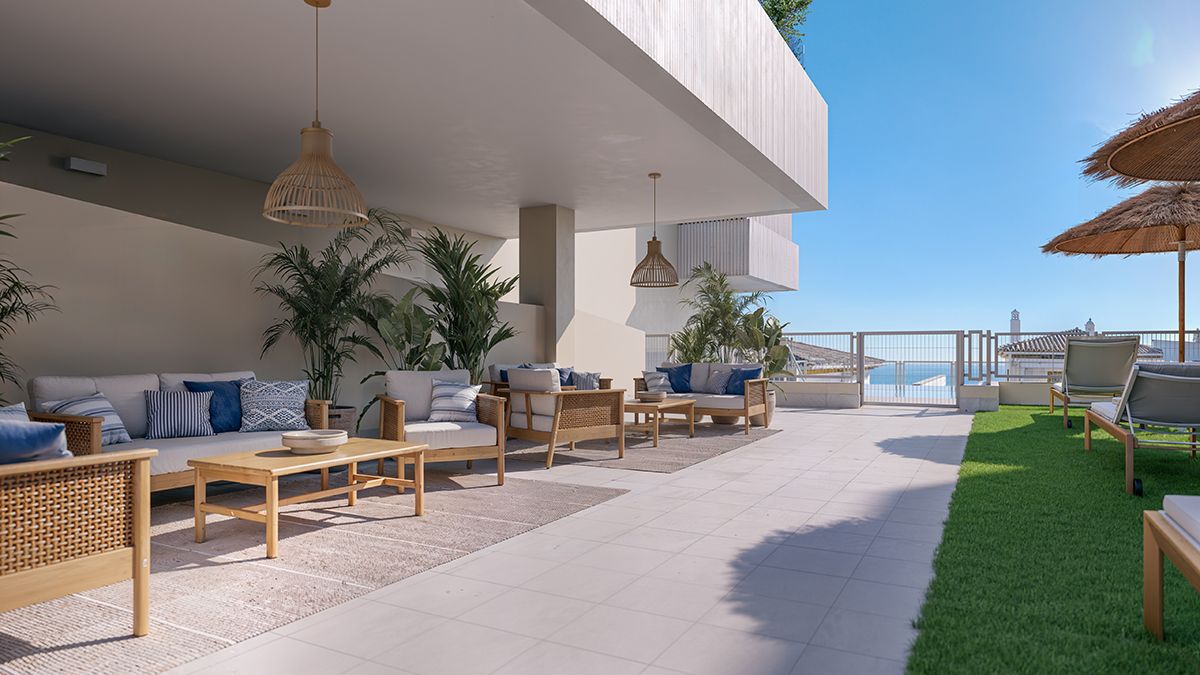 Kitchen with fitted units in top-floor new-build penthouse, Rancho Domingo, Benalmádena
