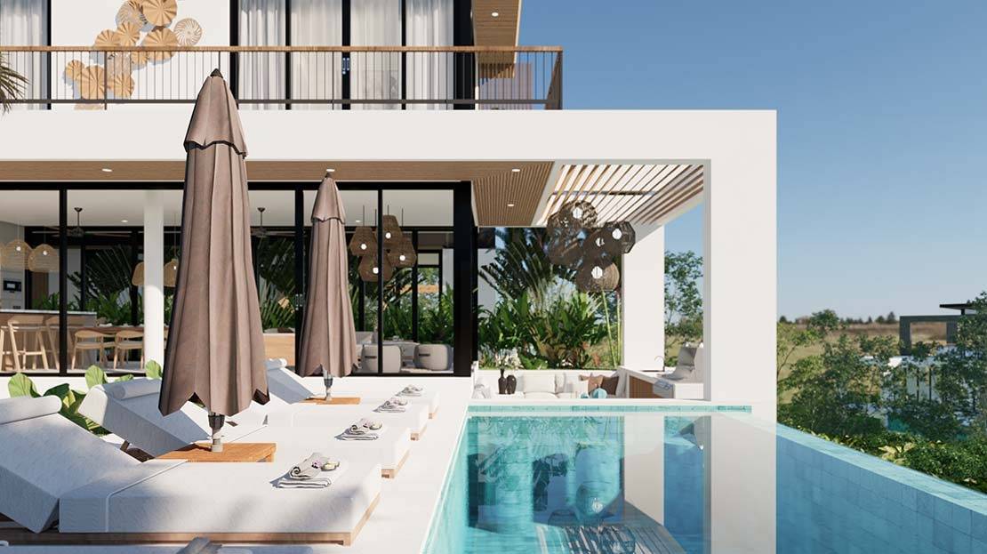 Master bedroom in 4-bedroom villa, Tabanan, Bali