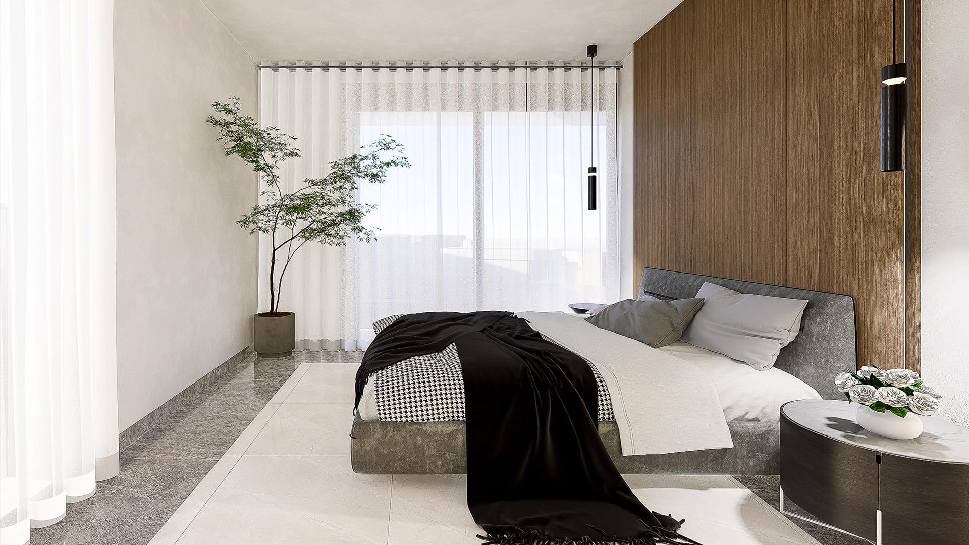 Internal hallway and staircase in new-build 6-bedroom villa, Sierra Cortina, Finestrat