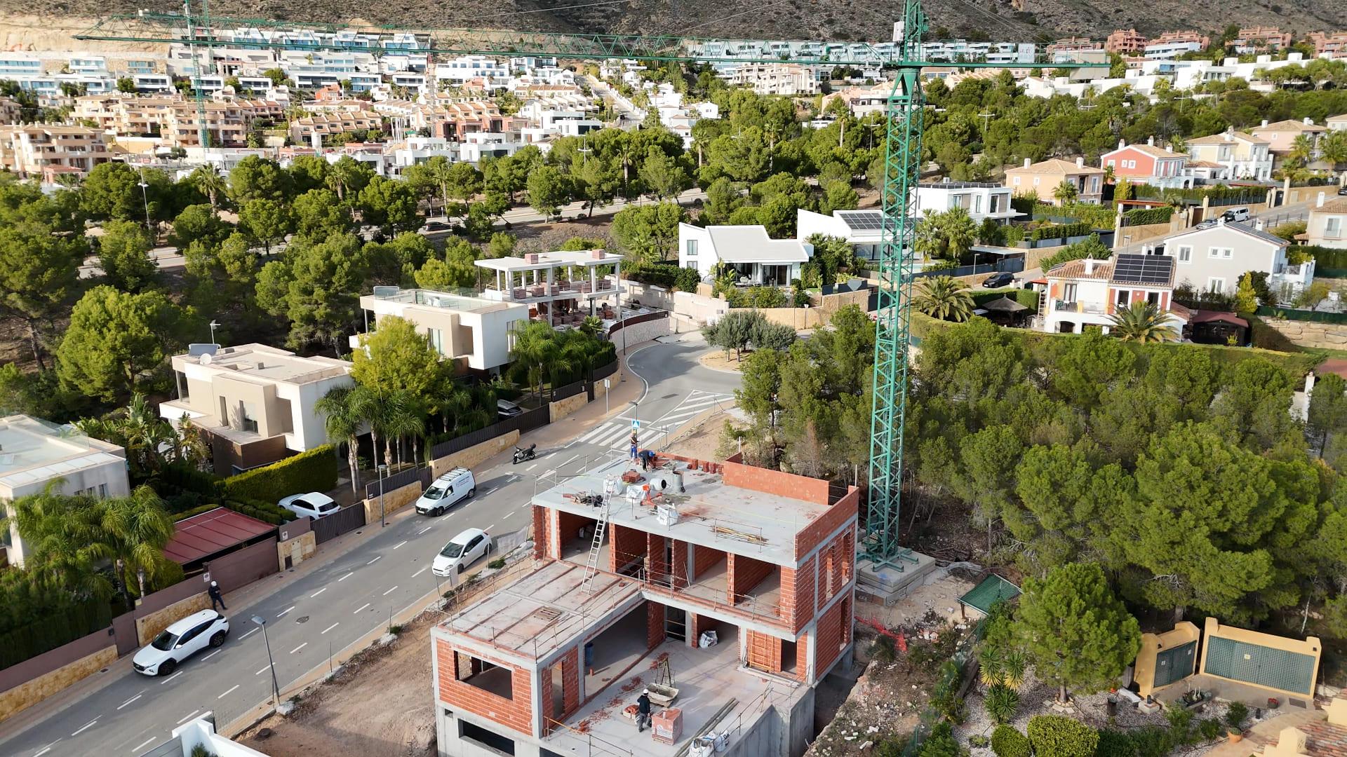 Hillside landscape visible from new-build 6-bedroom villa, Sierra Cortina, Finestrat