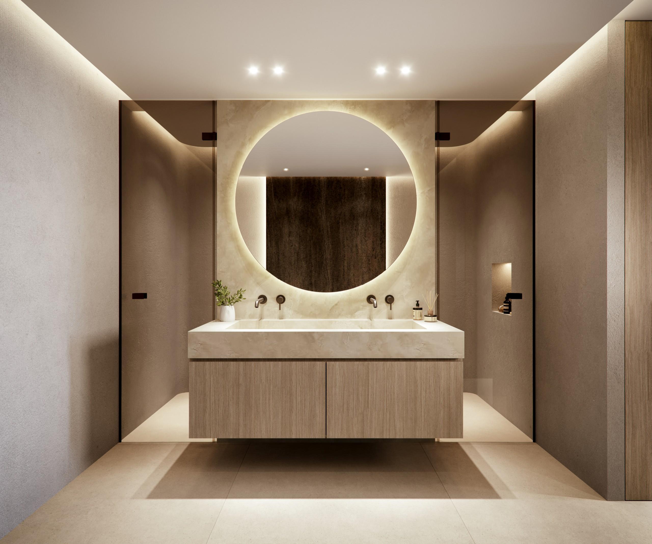 Stairwell detail inside residential complex, El Higuerón