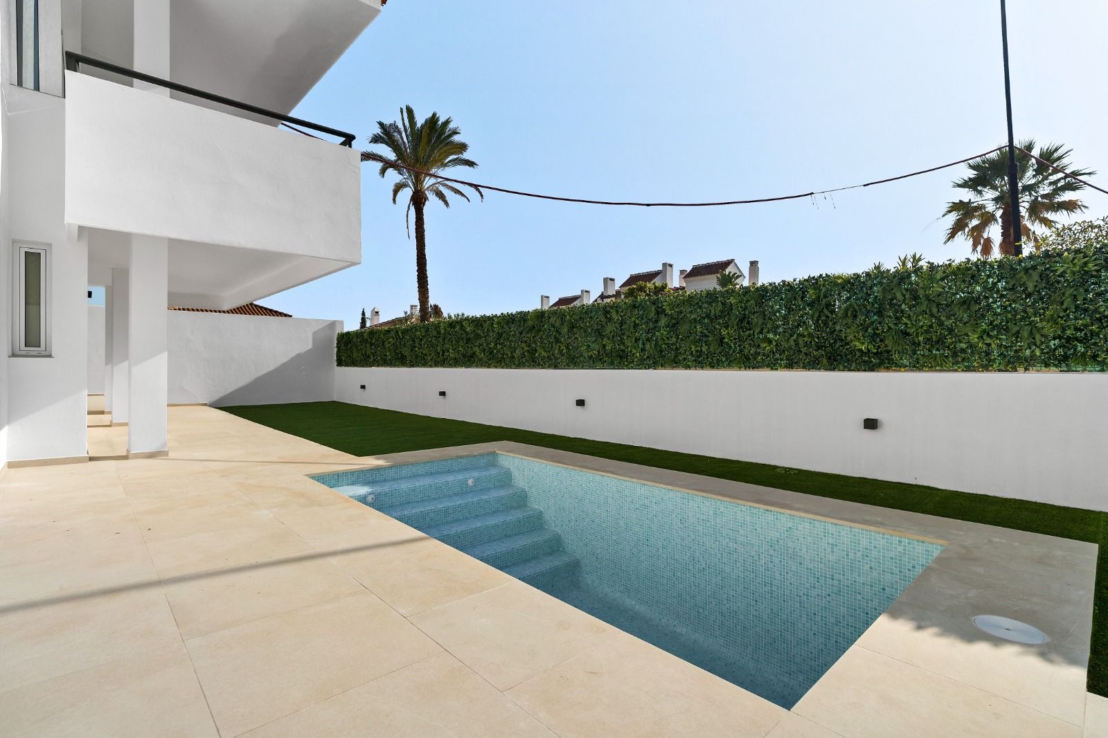 Living room with furnishings in new-build villa, Mijas Pueblo, Mijas