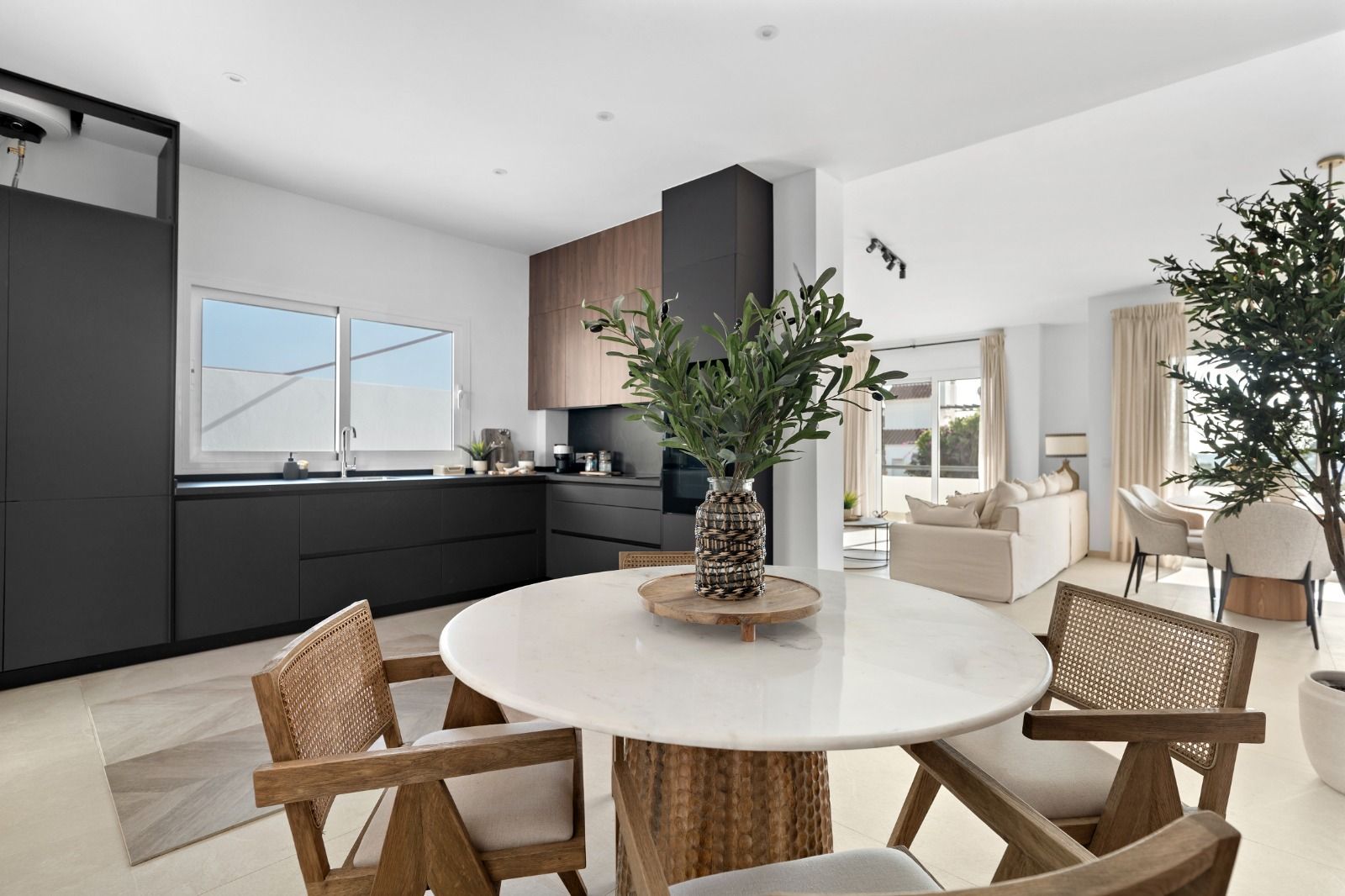 Kitchen with fitted units in new-build villa, Mijas Pueblo, Mijas