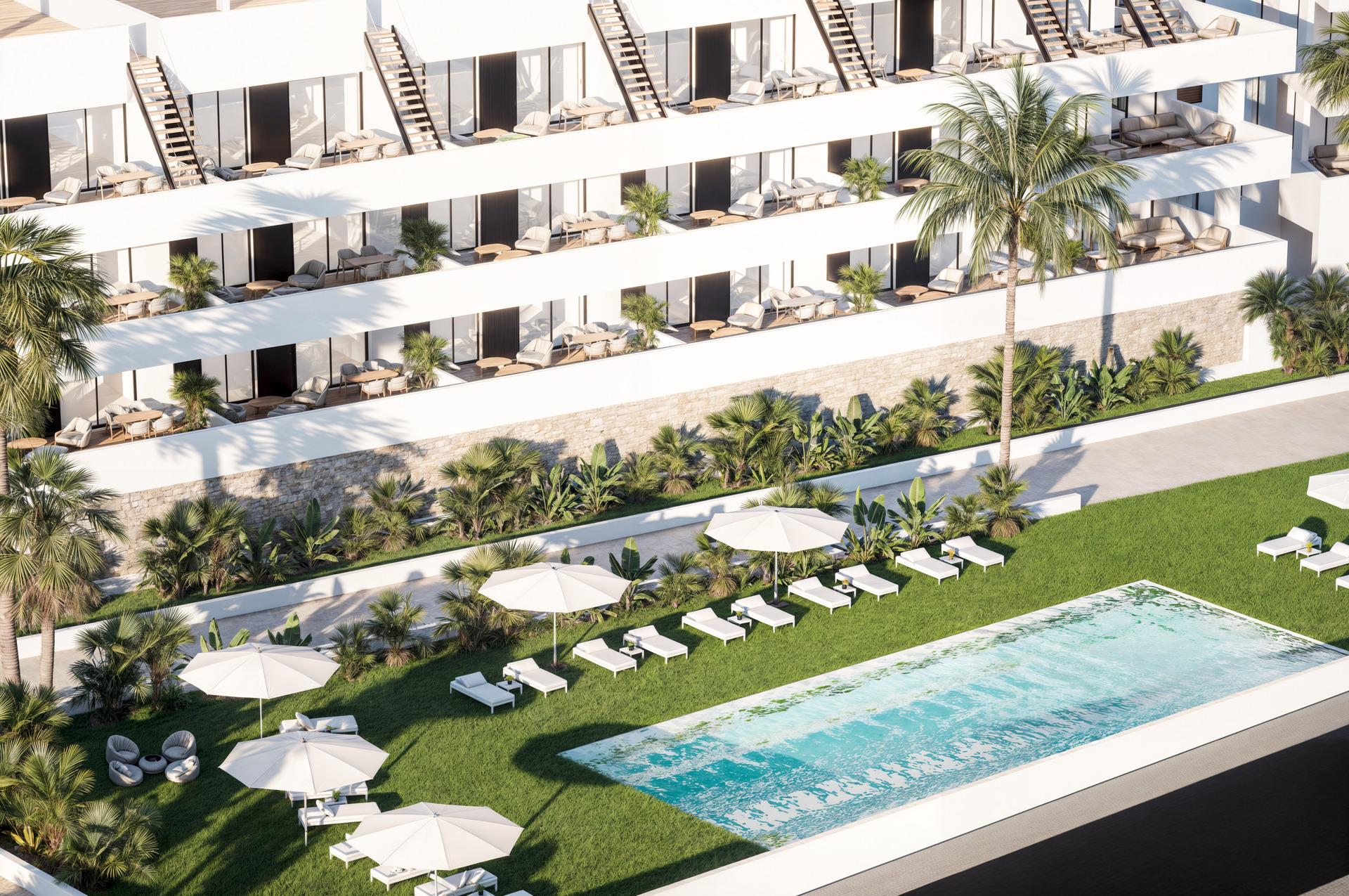Open-plan interior of 2-bedroom penthouse in Seascape Resort, Finestrat