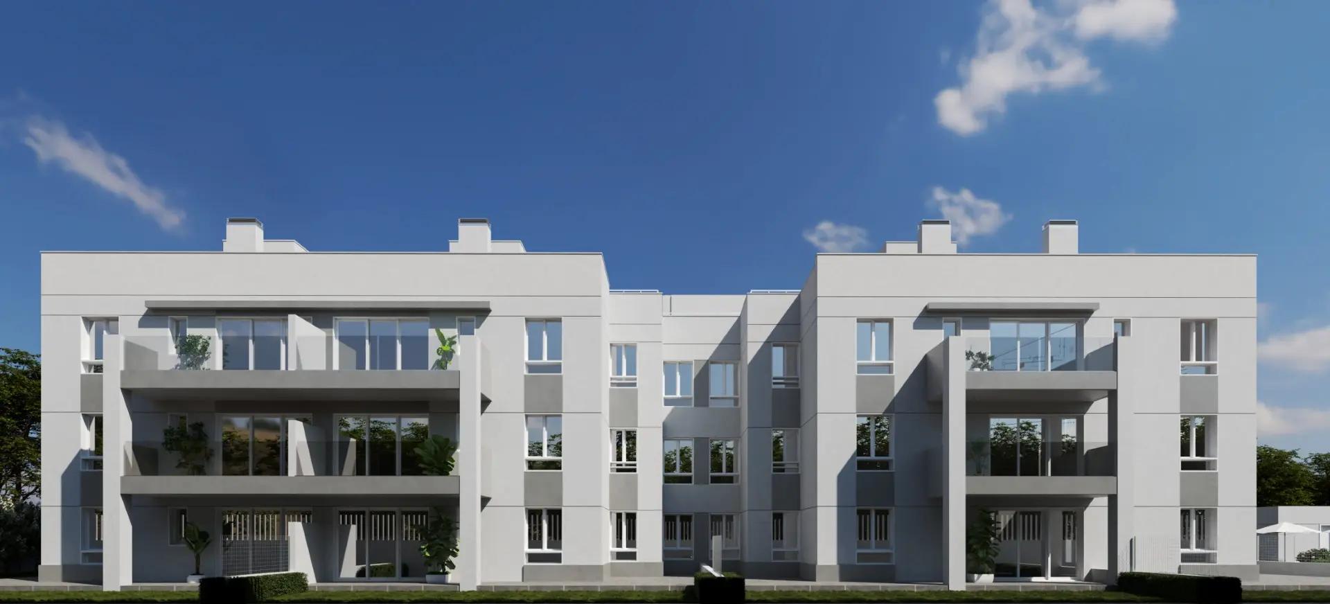 Communal pool and surrounding terrace, new-build development, Playa de los Boliches, Fuengirola