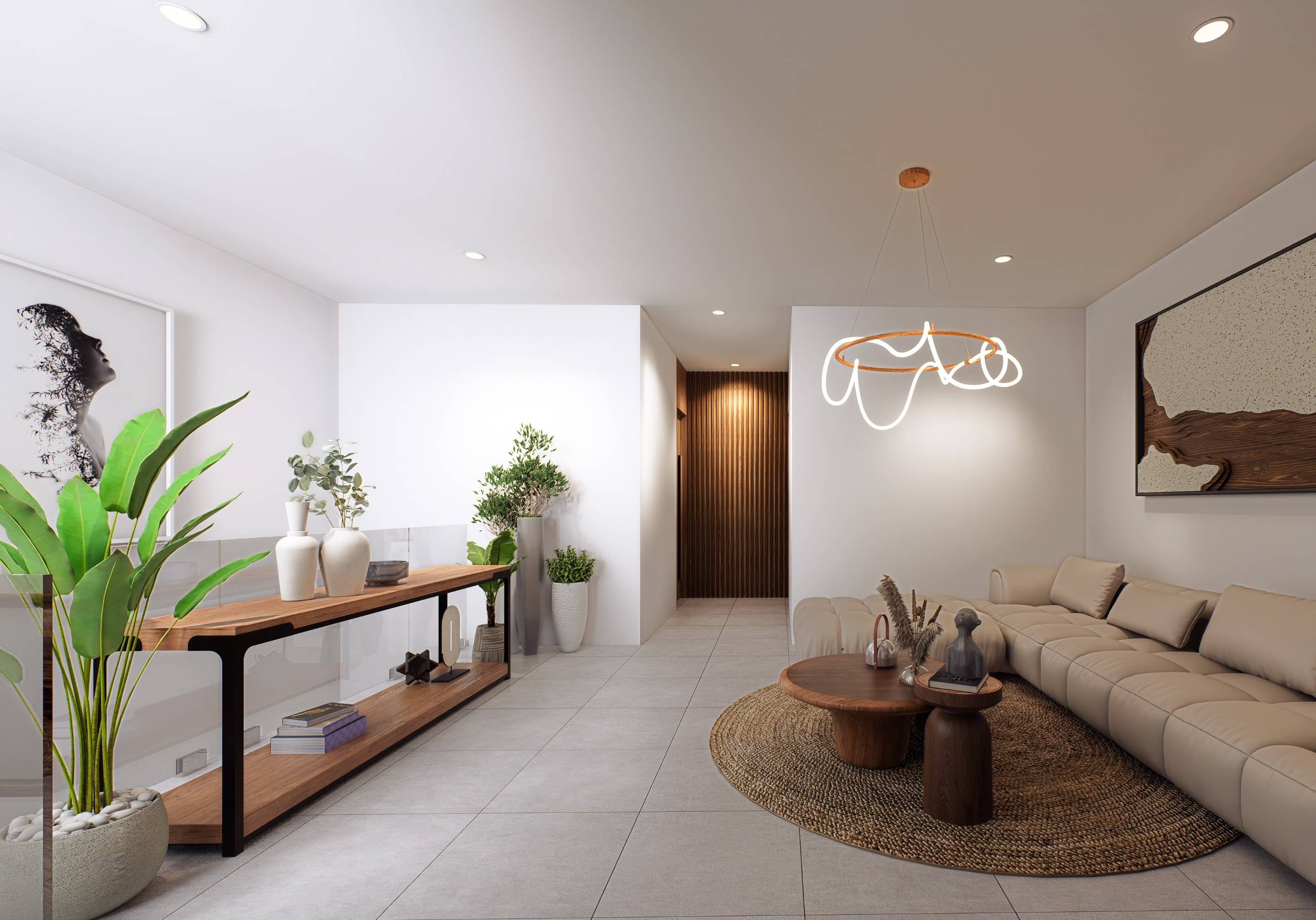 Bedroom with built-in wardrobes in 3-bedroom villa, Tabanan, Bali
