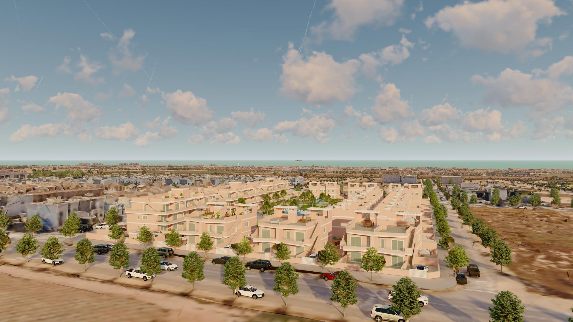 Entrance area to individual apartment unit, Zona Pueblo
