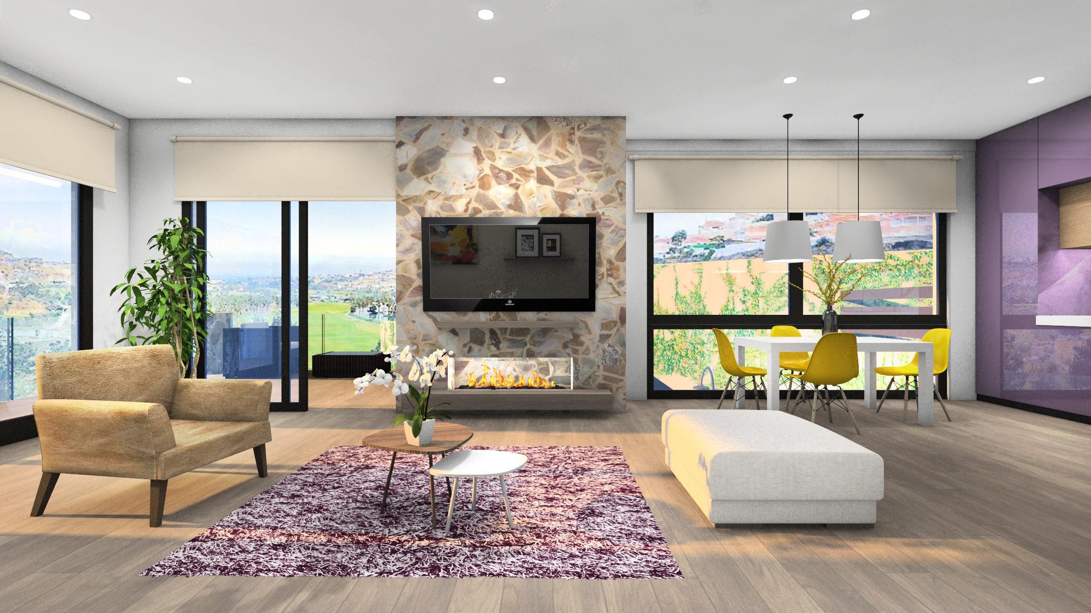Roof-level solarium with open views, new-build villa, La Marquesa, Rojales