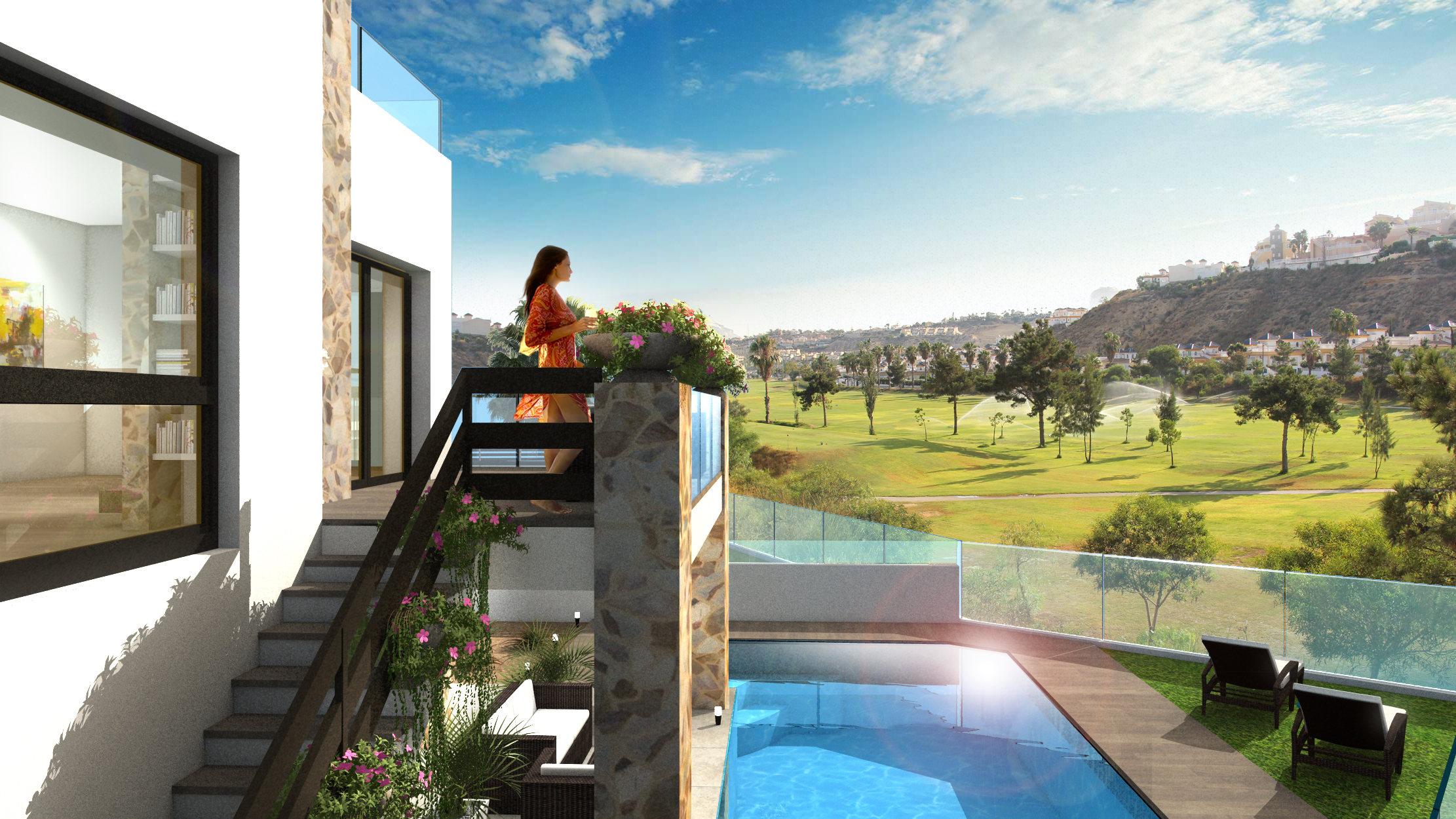 Kitchen with fitted units in 3-bedroom new-build villa, La Marquesa