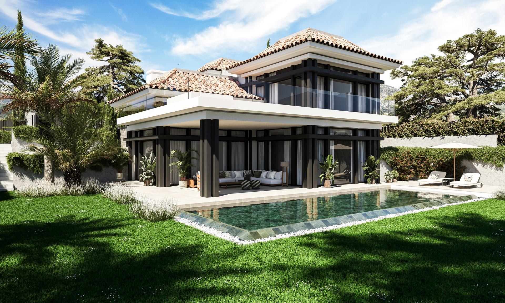 Internal staircase detail in 4-bedroom new-build villa, Nagüeles, Marbella