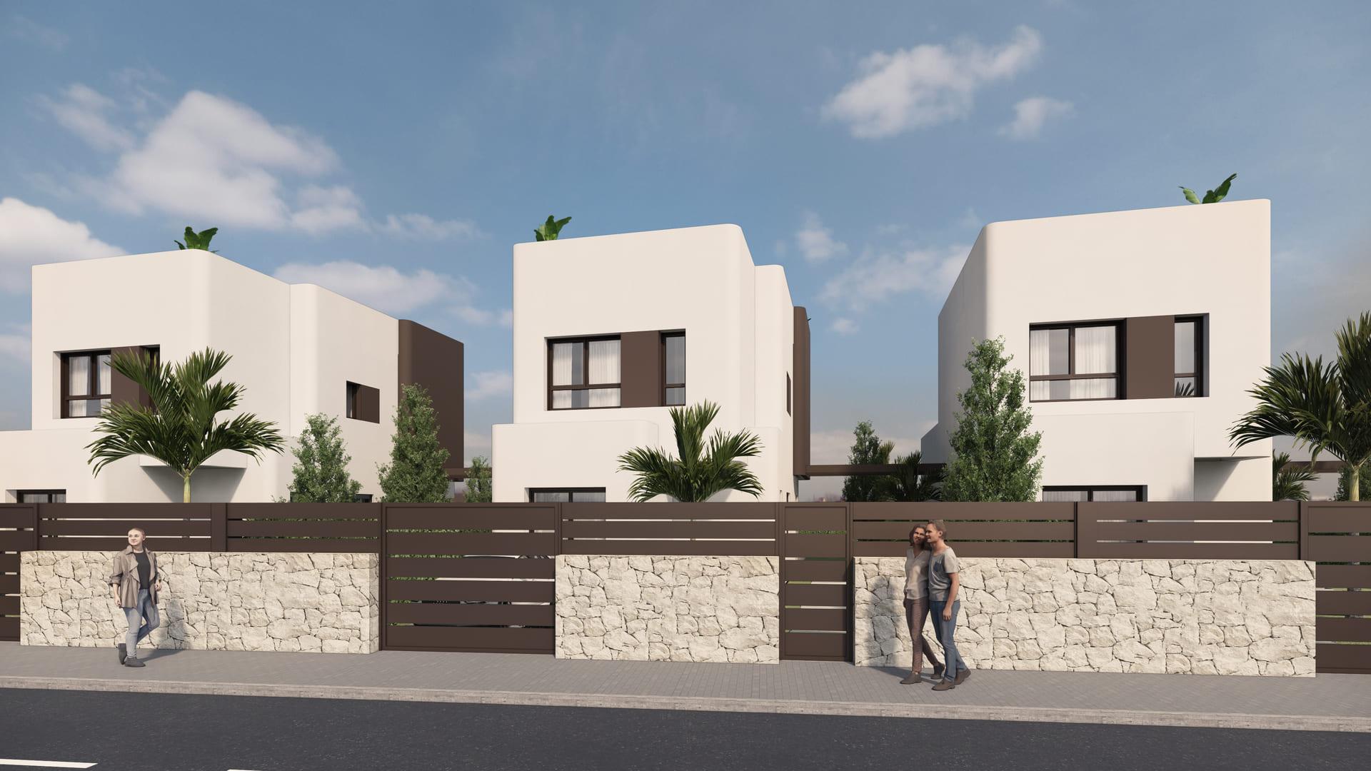 Rooftop solarium terrace with open views in new-build villa, Lo Romero Golf, Pilar De La Horadada