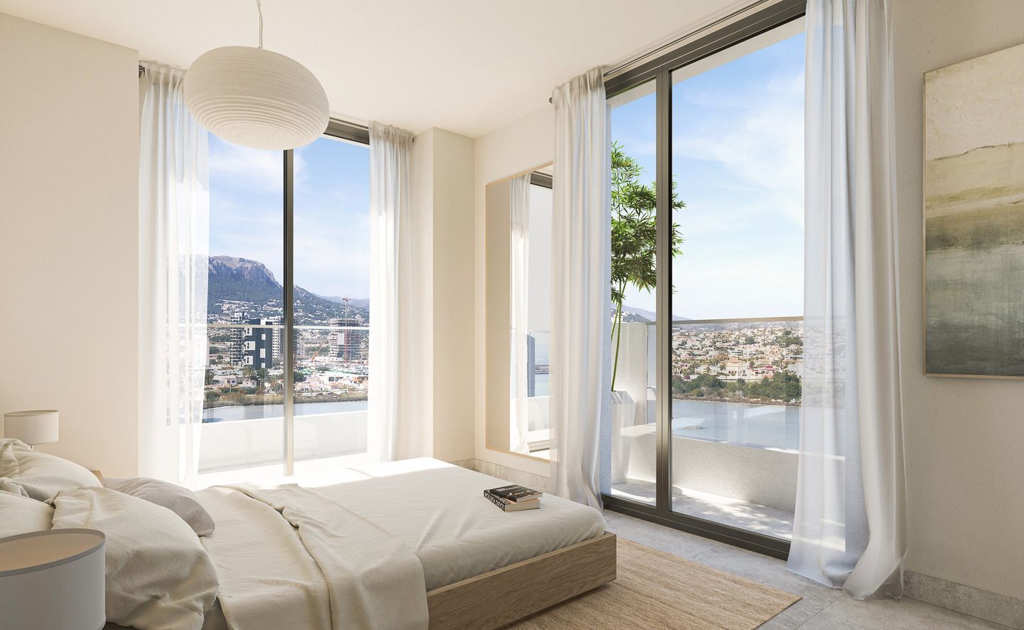 Residential complex exterior in Ifach, Calpe showing building facade