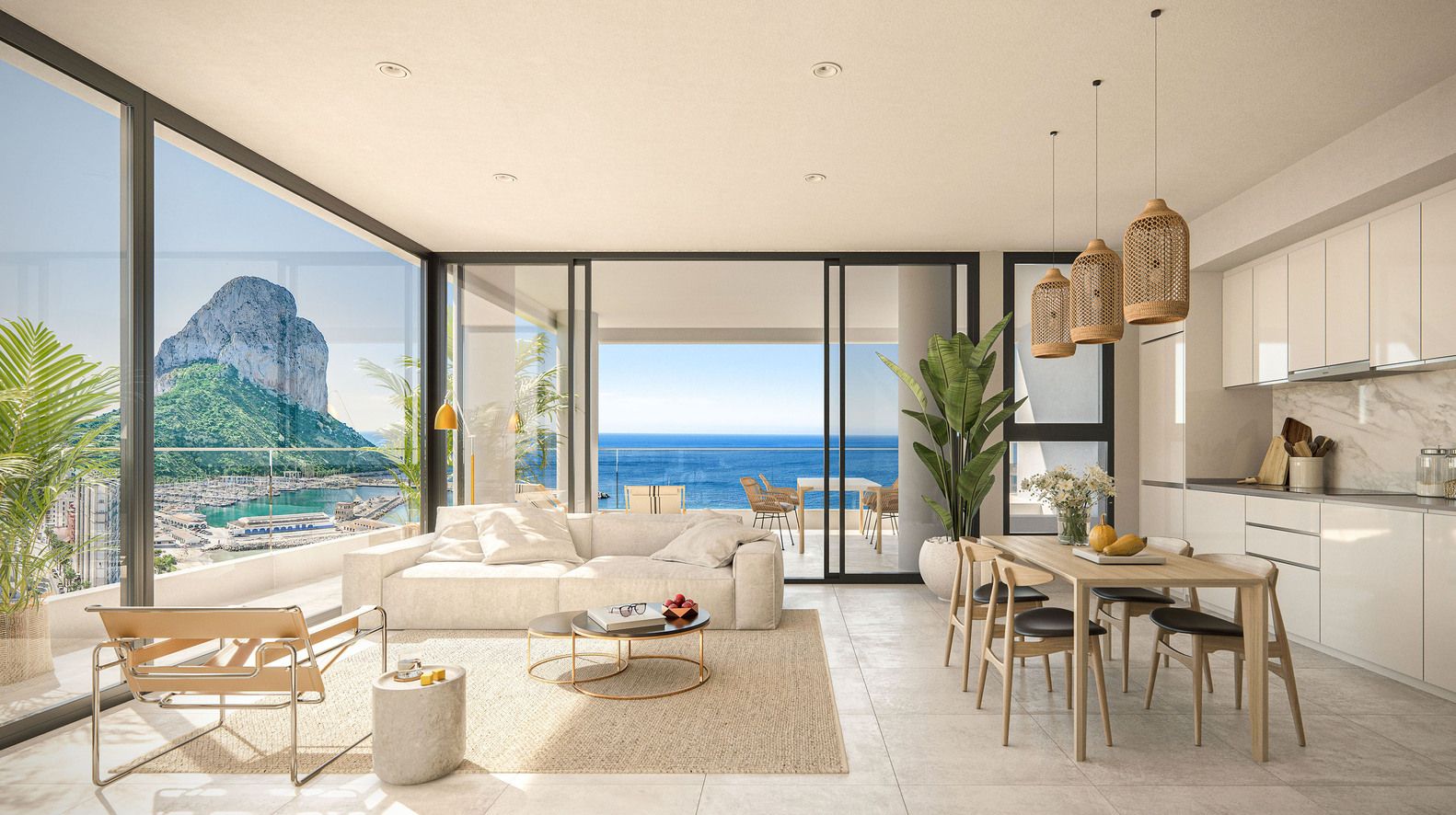 Double bedroom in 3-bedroom new-build penthouse, Ifach, Calpe