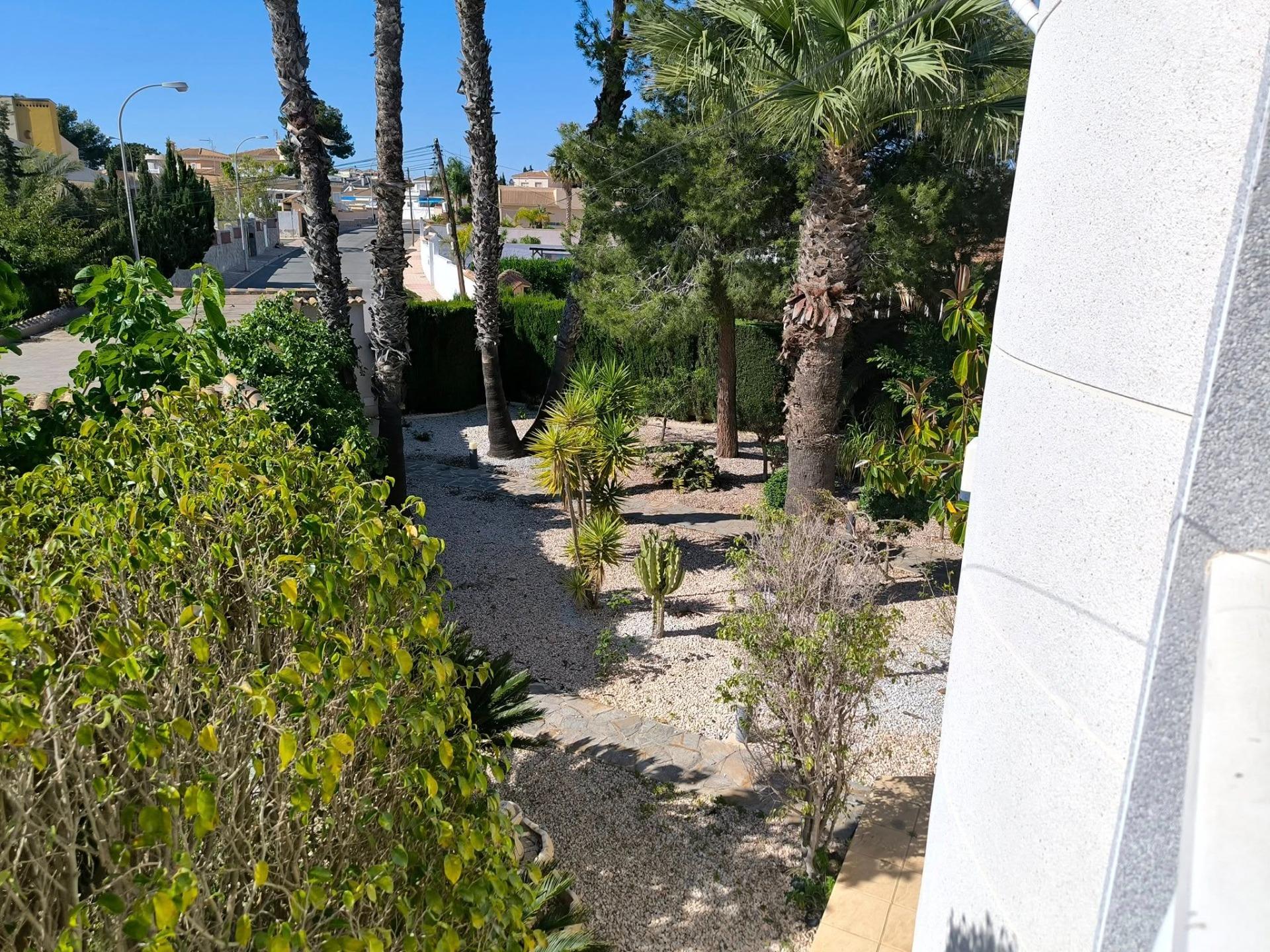 Covered terrace and patio area of villa, La Siesta, Torrevieja