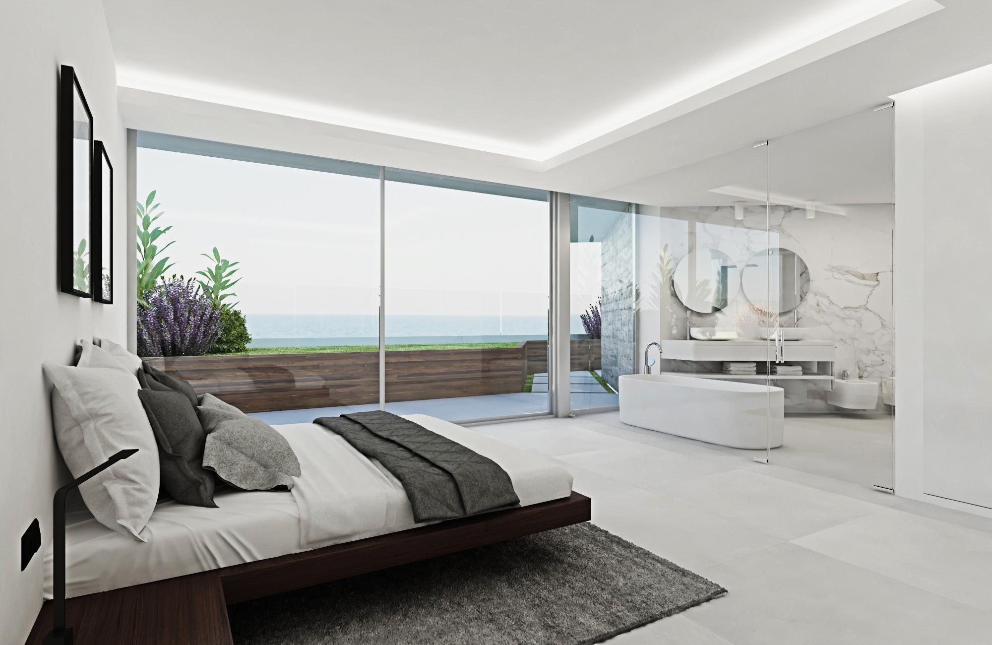 Stairwell connecting floors of penthouse development, Puerto, Calpe