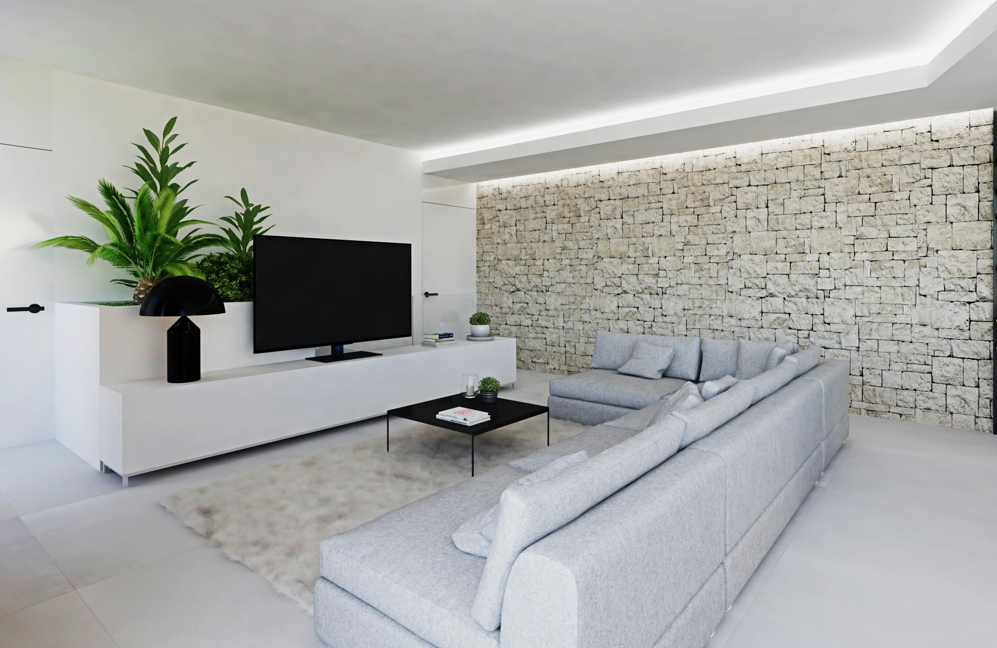 Built-in storage unit in penthouse interior, Puerto, Calpe