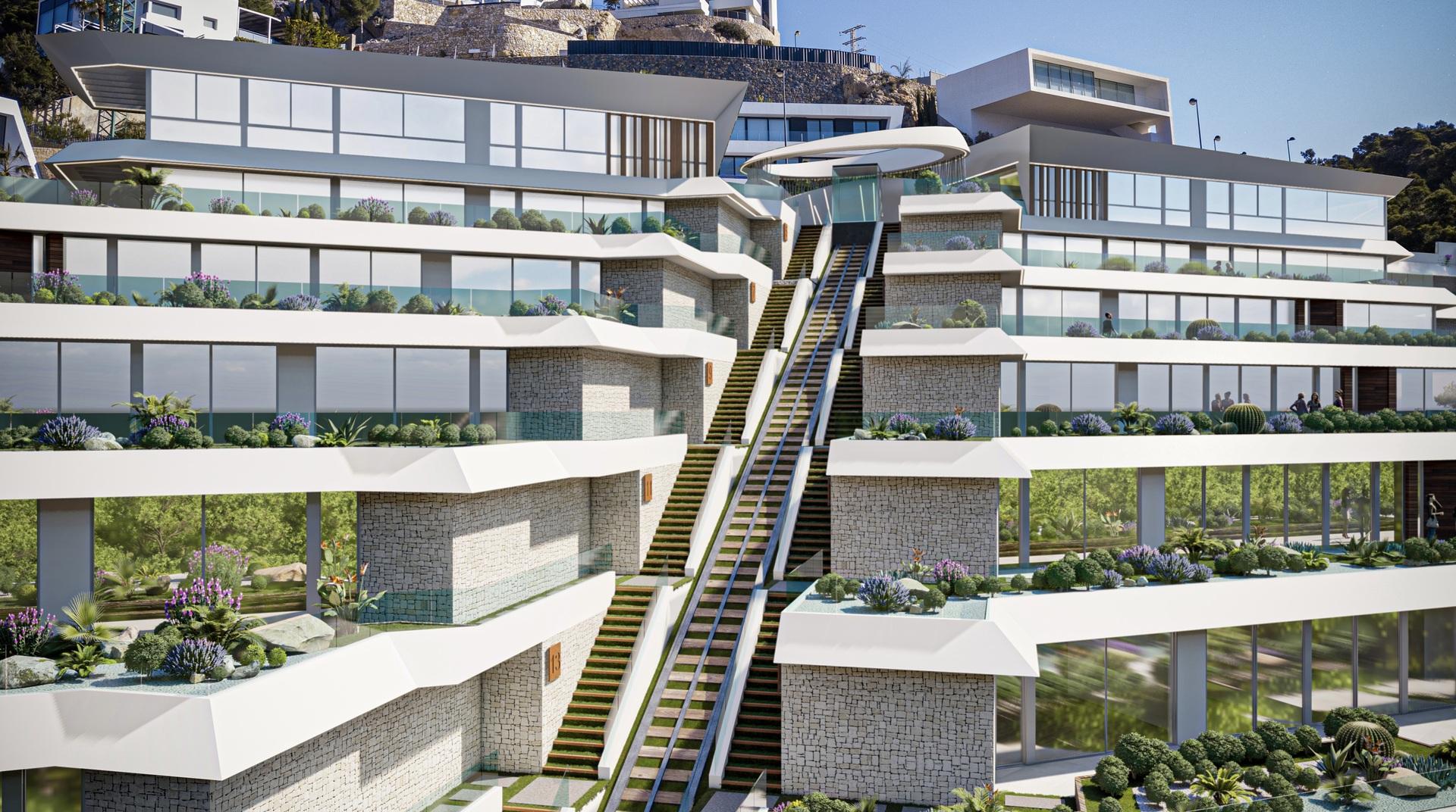 Parking level of building, Puerto, Calpe