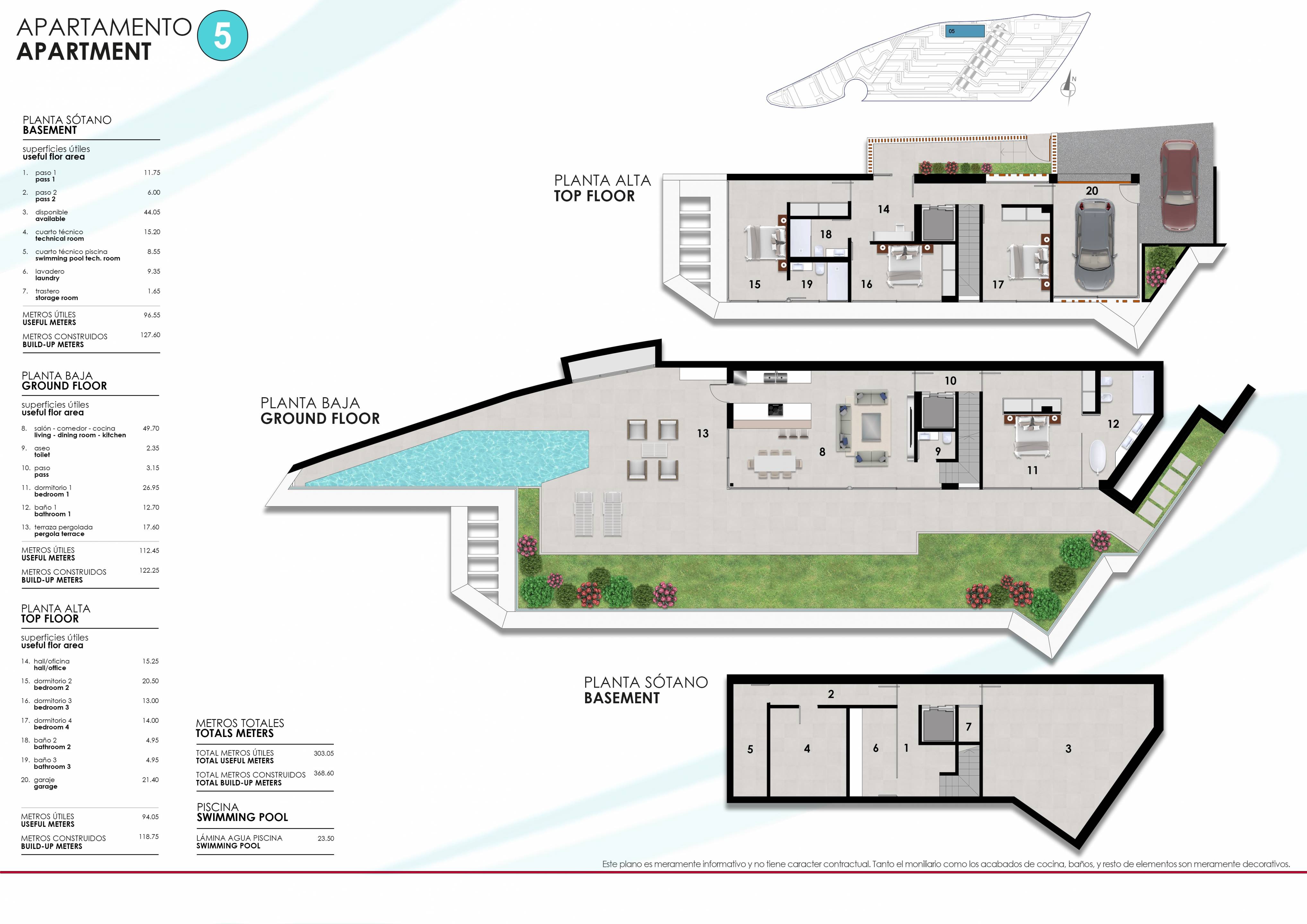 Building elevation detail of new-build penthouse block, Puerto, Calpe