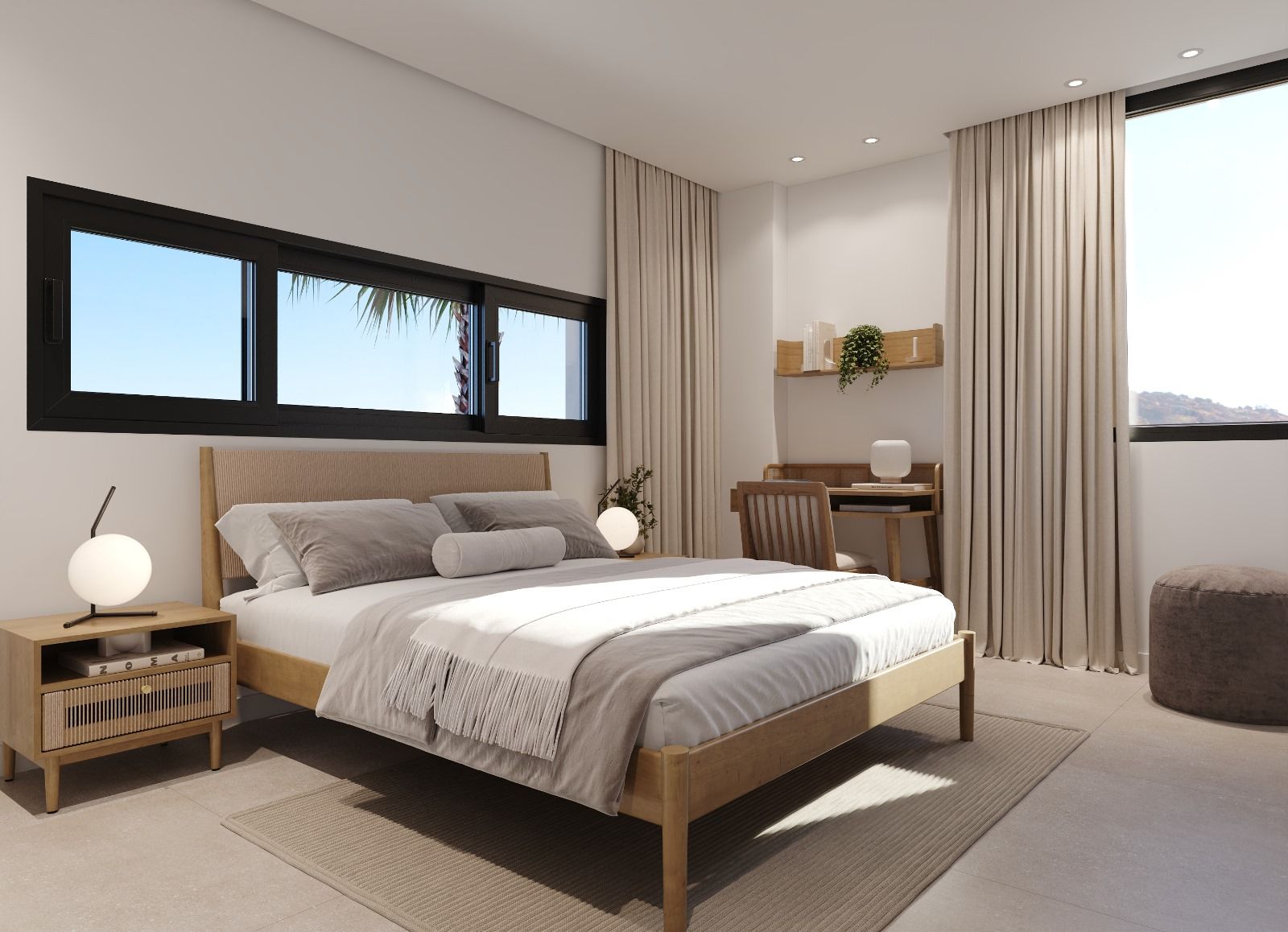 Second bedroom in 3-bedroom new-build villa, Golf Puig Campana, Finestrat