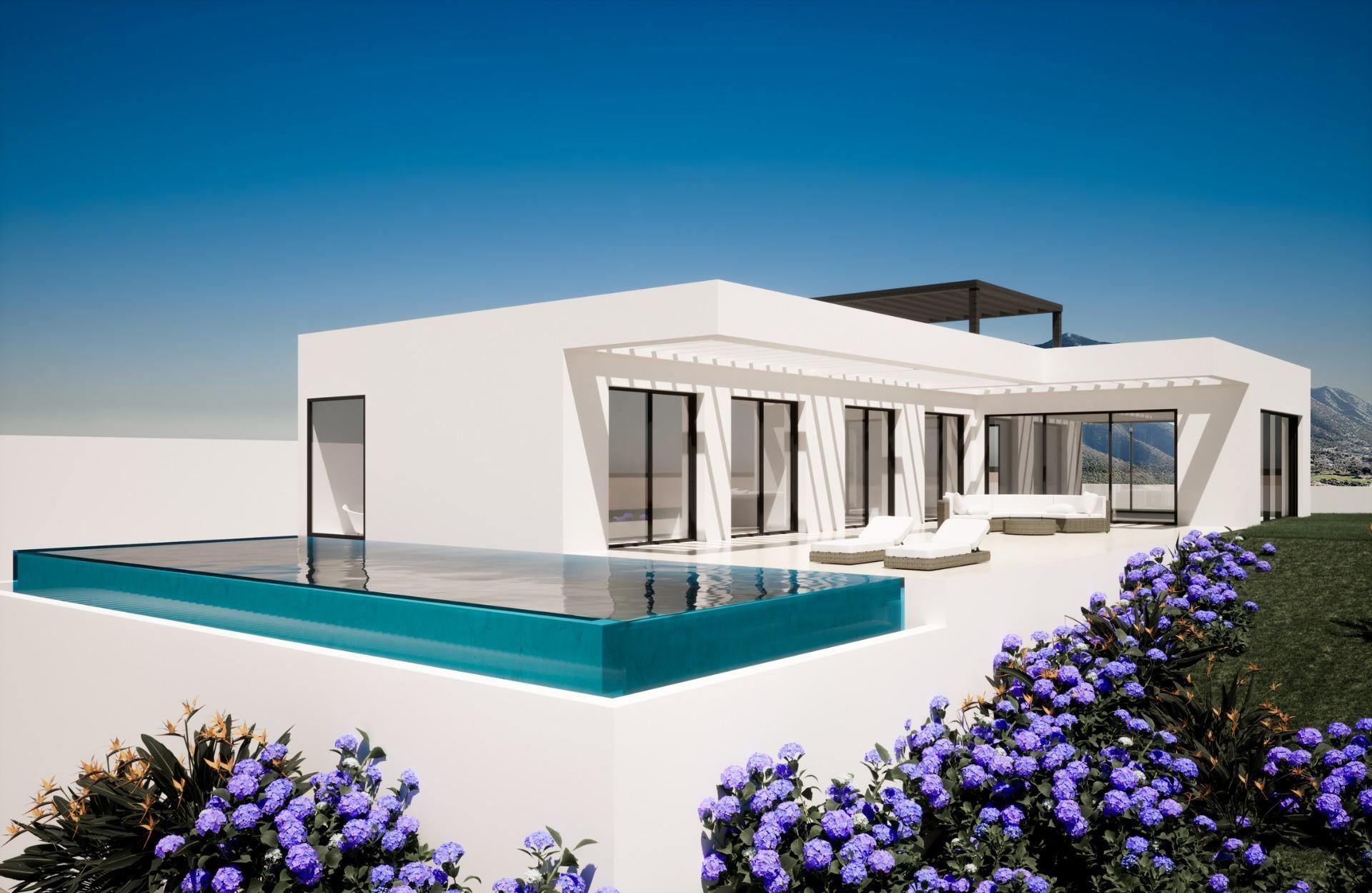 Private garden and outdoor space on 706m2 plot, new-build villa, Hipódromo-Cerrado del Águila