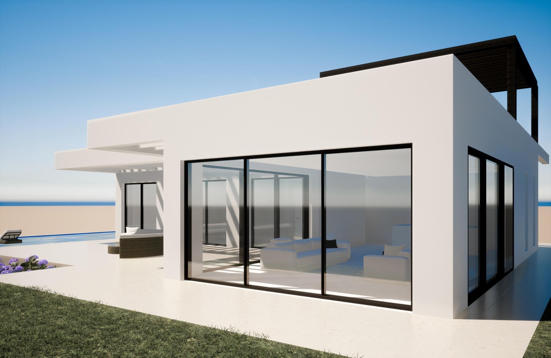 Communal pool area within new-build villa development, Hipódromo-Cerrado del Águila, Mijas