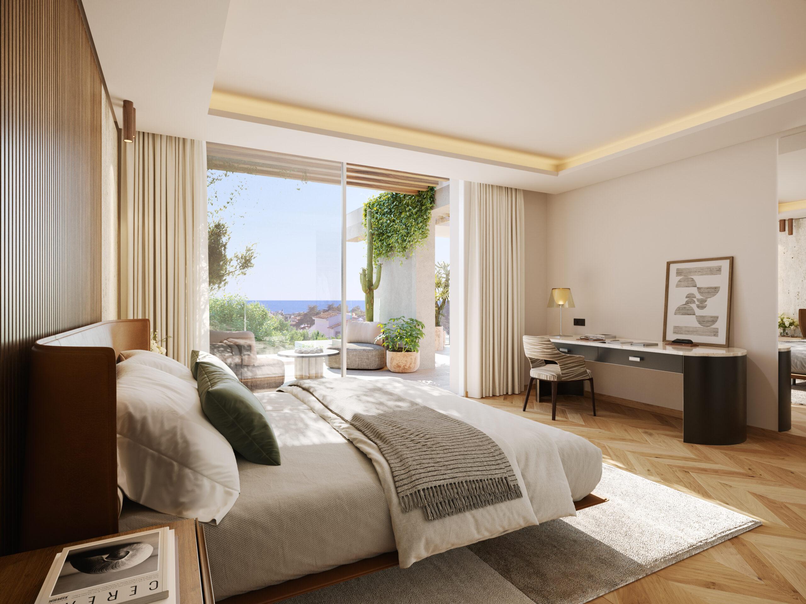 Second bedroom in 4-bedroom new-build penthouse, Lomas de Marbella Club, Marbella